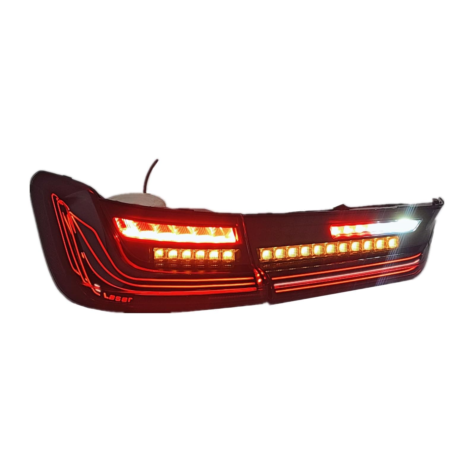 Pair Tail Light Assembly Upgrade For BMW 3 Series G20/G80 M3 2019-2024 To M4 CSL Laser Rear Lamp Driver and Passenger Side with Bulbs Taillights