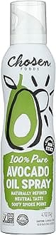 100% Pure Avocado Oil Spray 4.7 oz (1 Pack), Non-GMO, 500°F Smoke Point, Propellant-Free, Air Pressure Only for High-Heat Cooking, Baking and Frying