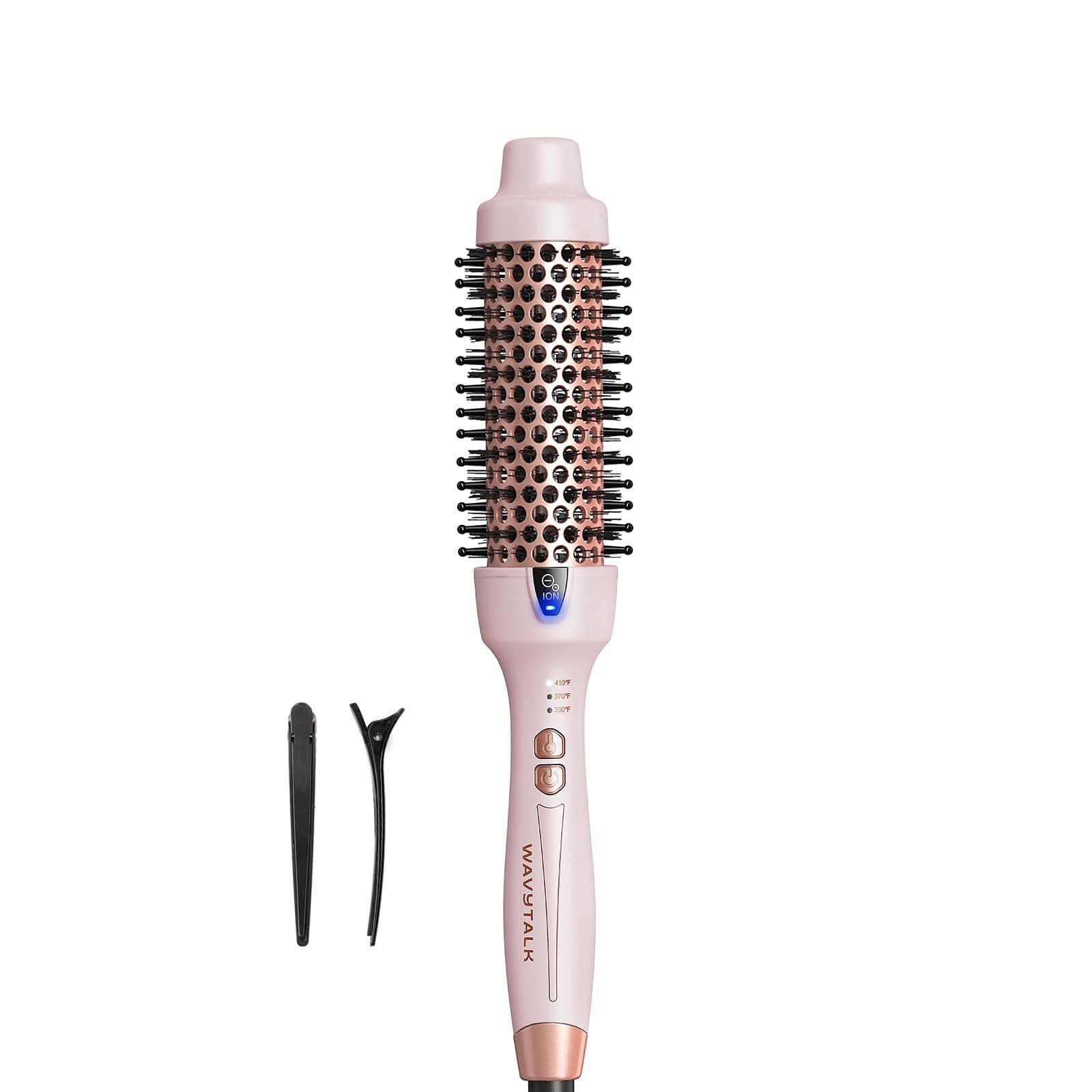 Wavytalk Updated version thermal brush, 1.5 inch negative Ion Blowout Express thermal round brush creates salon-quality blowouts, lonic frizz reduction makes hair shinier