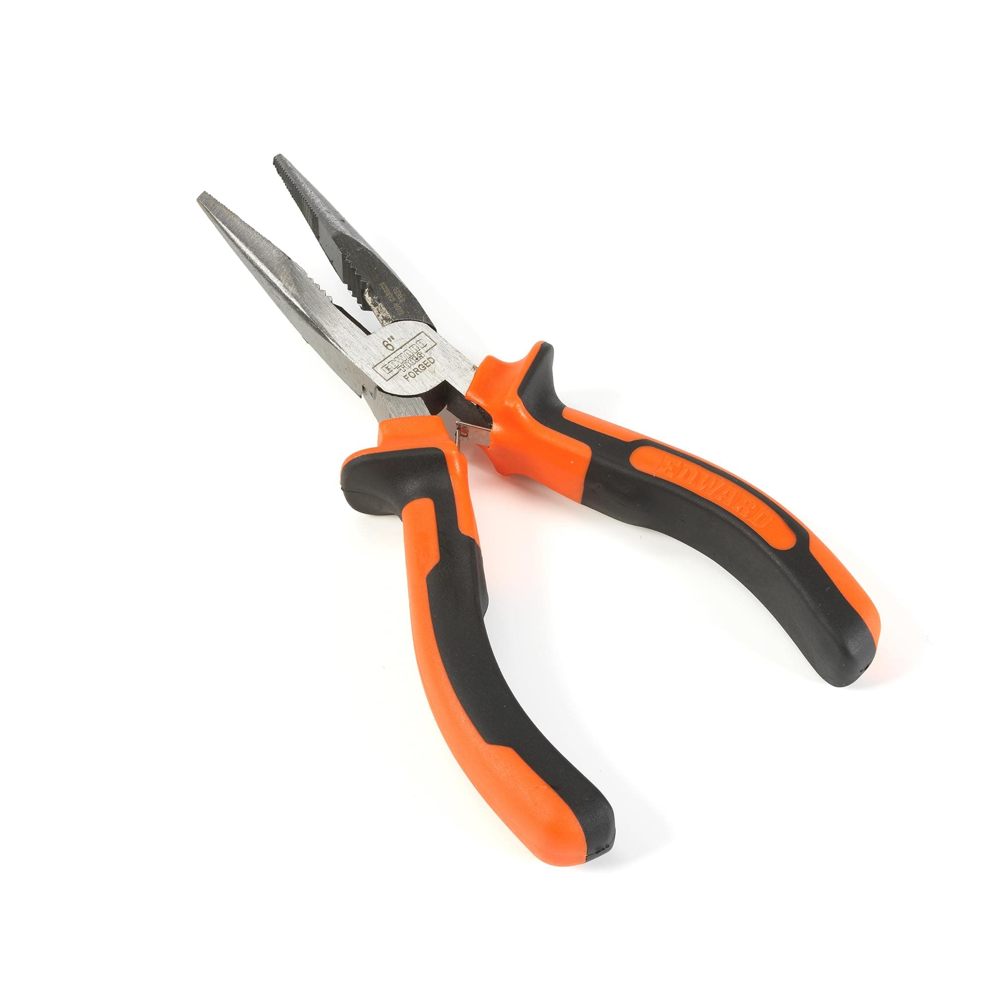 Pro-Grip 6" Needle Nose Pliers - Hard Carbon Steel Jaws - Spring Loaded Design for Easier Use - Ergo Soft Handle with Safety Ridge - Long Reach for Home, Fishing, Jewelry, Crafts