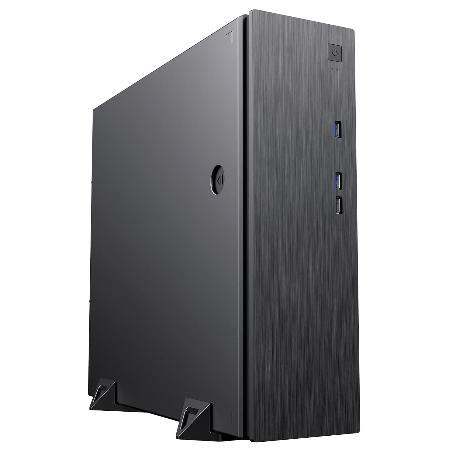 CiT S506 Slim Desktop Case, M-ATX, Horizontal Or Vertical Installation, 1 x 80mm Black Fan Included, 1 x USB2.0, 2 x USB3.0, Perfect In Any environment | Black