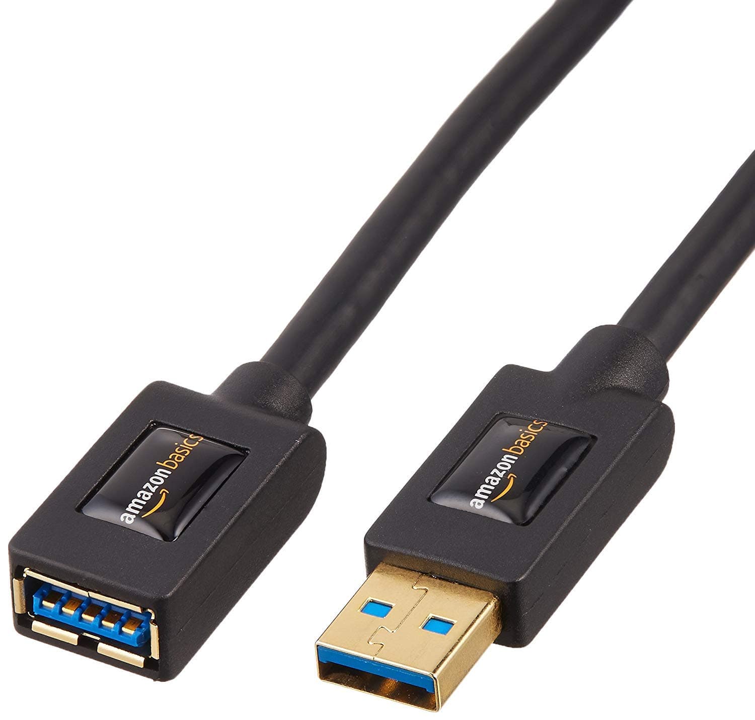 AmazonBasics USB 3.0 Extension Cable - A-Male to A-Female Extender Cord - 3 .3 Feet (2 Pack)