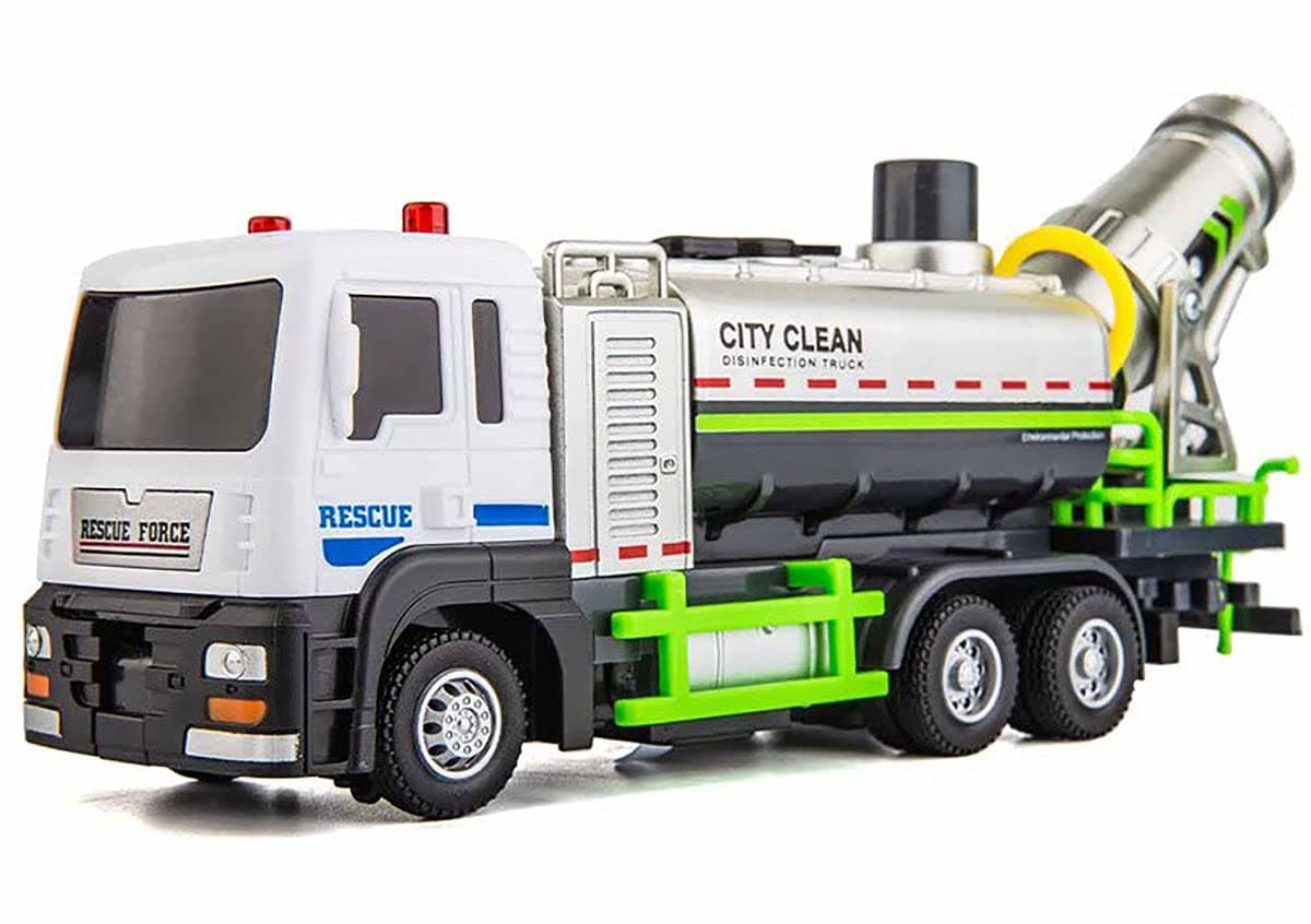 Magicwand® 1:32 Scale Die-Cast Water Spray Fire-Brigade Truck with Pull Back Action,Music & Lights 【Pack of 1】【Multi-Colored】…