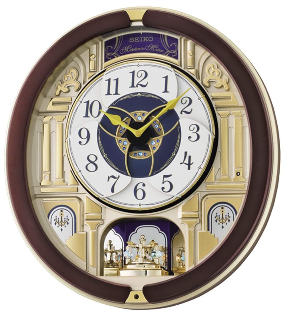 Melodies in Motion Wall Clock, Golden Pillars