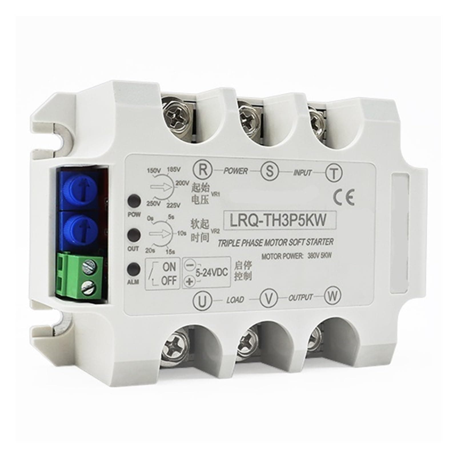 Three/Single Phase Motor Soft Starter Slow Start Module Solid State Relay Decompression and Step-Down Controller(3 Phase 5KW Module)