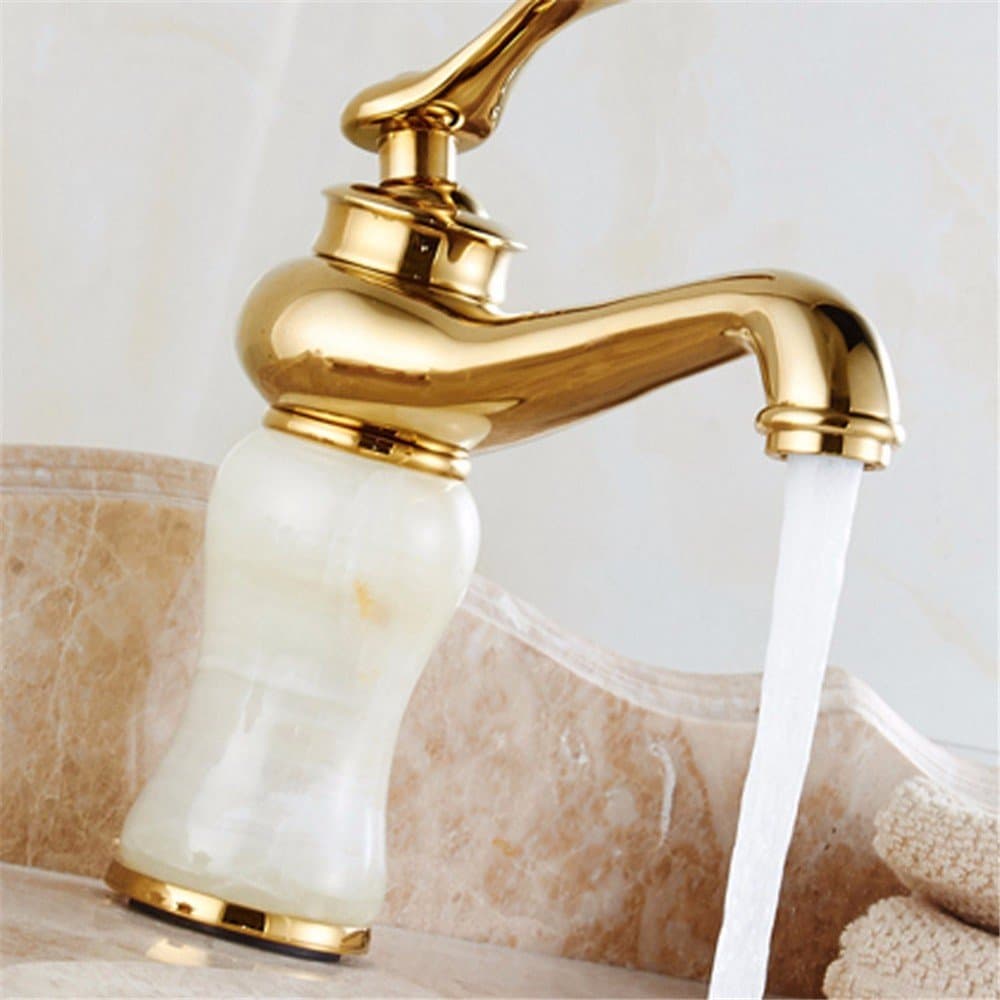 Coldtutu 2018 Modern Design Bathroom Sink Tap Basin Tap Kitchen Sink Mixer Tap, Antique Jade Basin Tap
