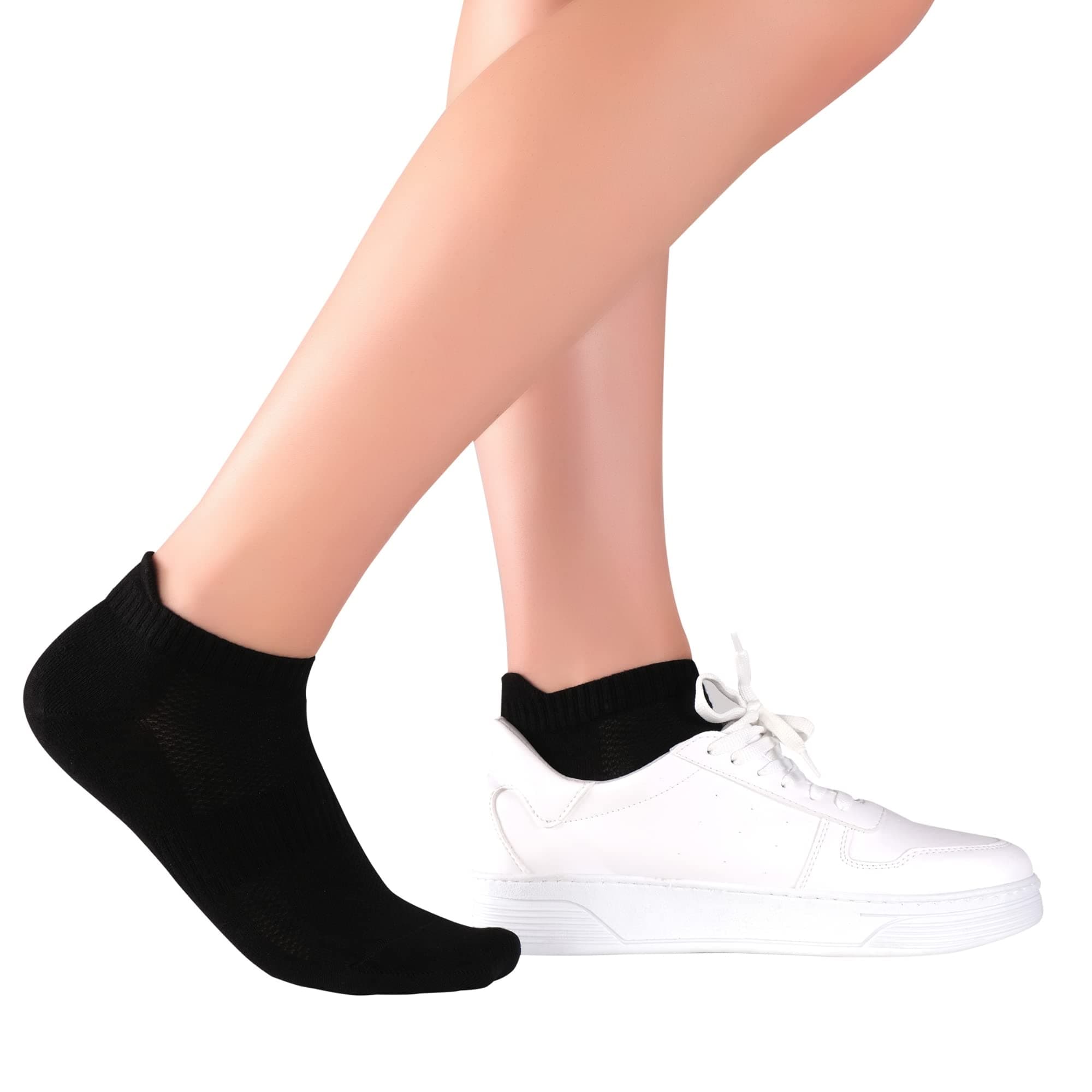 Unisex Thin Rayon Ankle Socks, Breathable Low Cut Athletic Running Sports Socks for Women and Men 4-8-12 Pairs