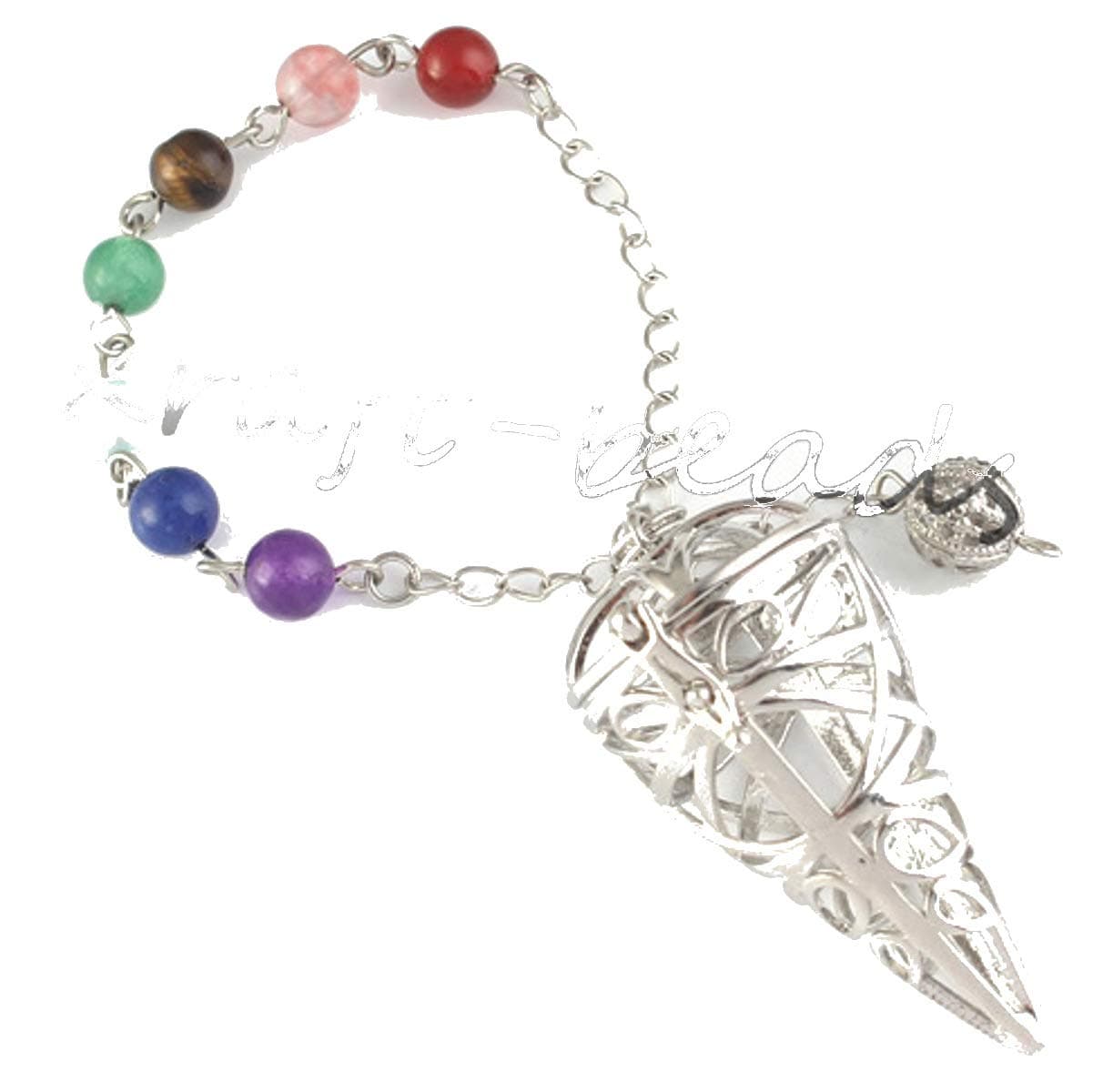 Large Moldavite Crystal Chakra Healing Cage Pendulum 2 x 10mm Pieces = Ascension