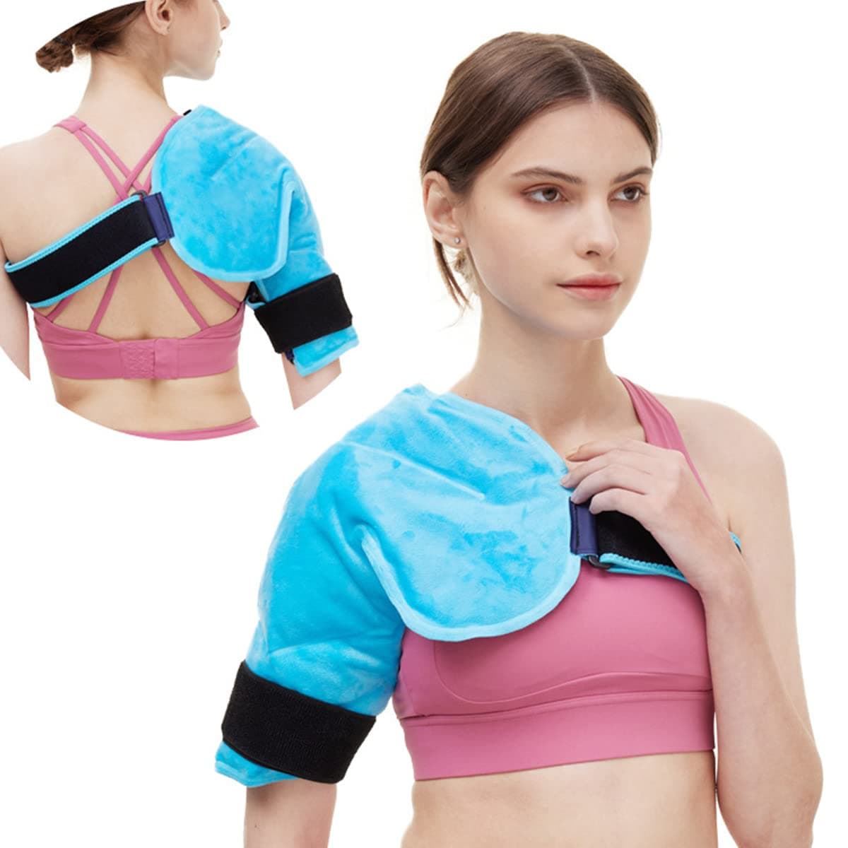 Reusable Gel Shoulder Ice Pack,Rotator Cuff Hot Cold Therapy Support Wrap For Pain Relief Sports Injuries Left Or Right