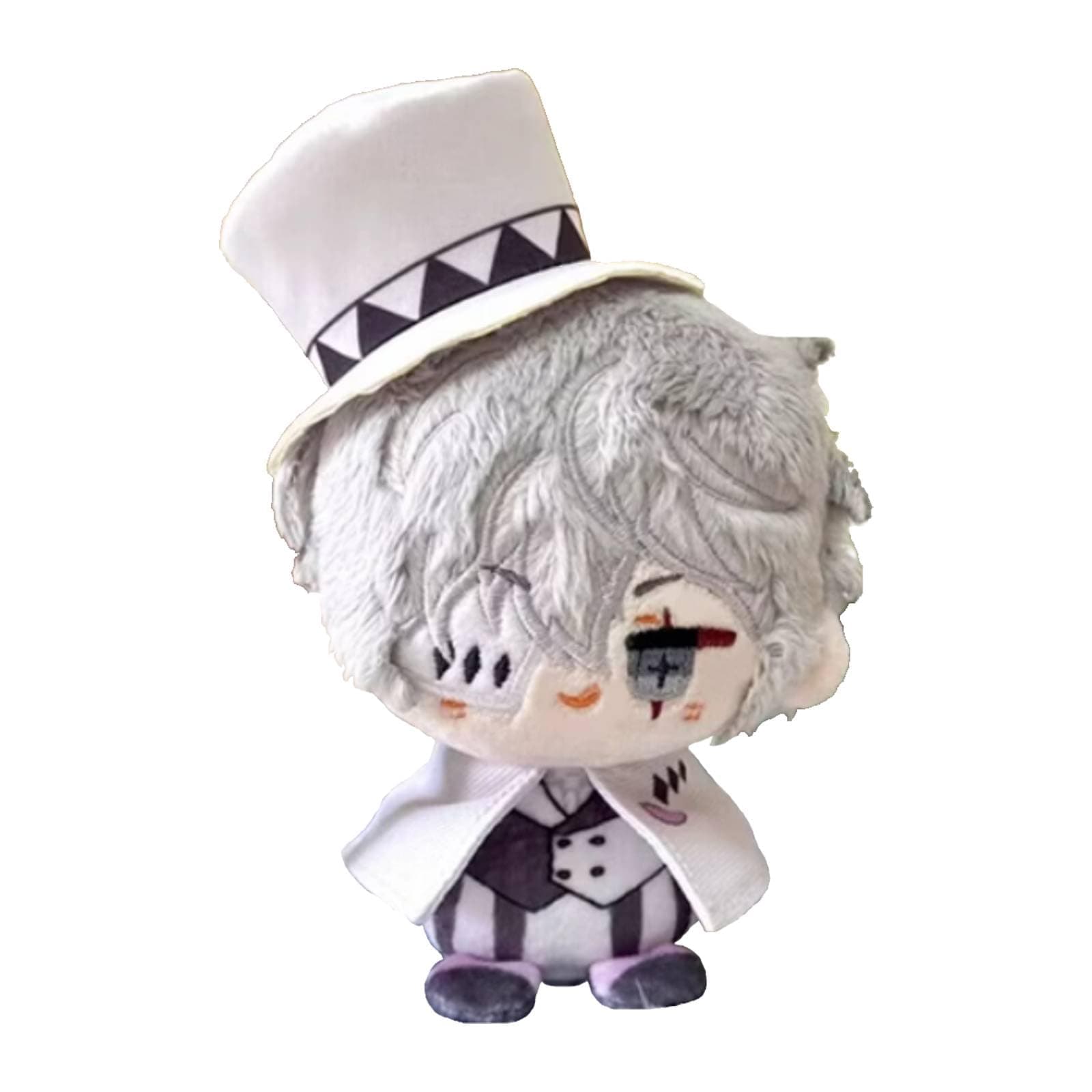CALEMBOU Anime Plush Keychain for Backpack, 4" Cute Chibi Plush Figure Key chain, Dazai Osamu Chuuya Rampo Plush for BSD Fans (Nikolai Gogol)