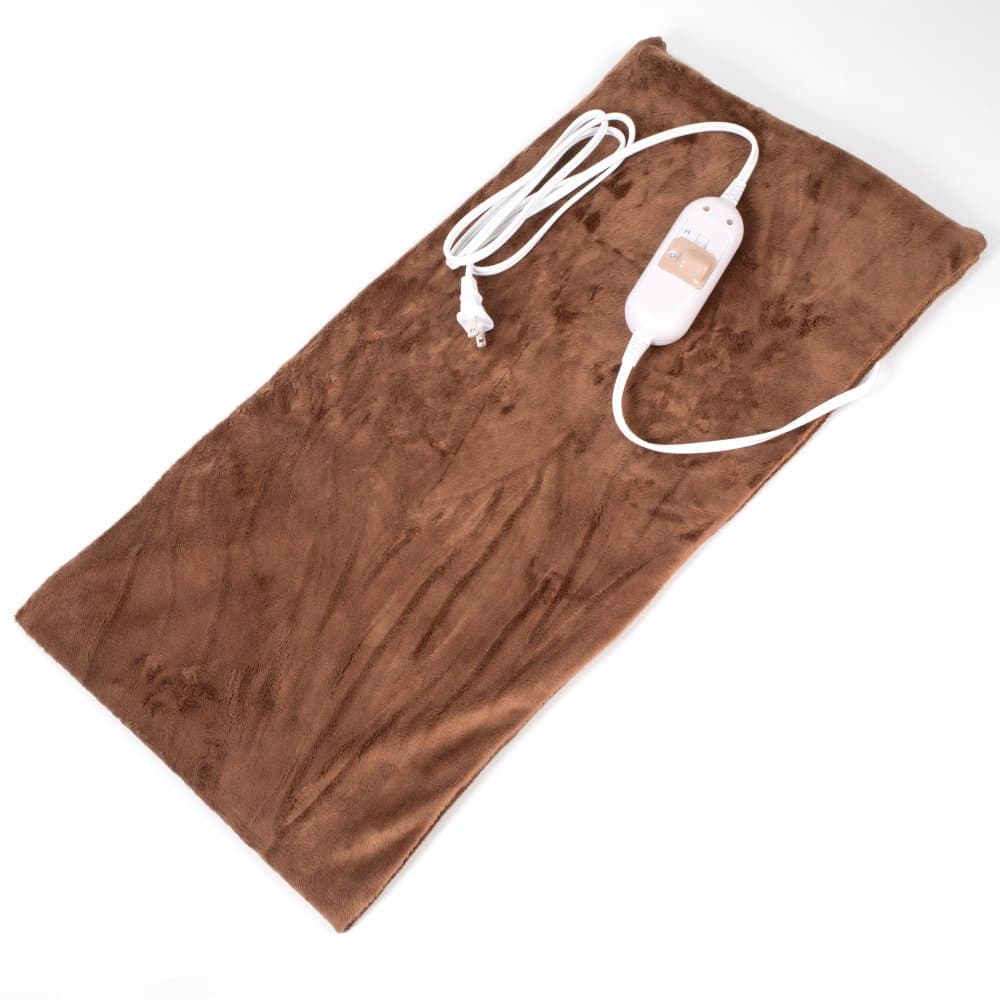 XL Heating Pad - King Size Electric Heating Pad with Moist and Dry Heated with Ultra Fast-Heat Technology for Portable and Washable Heating Pad (12" x 24") (Coffee)