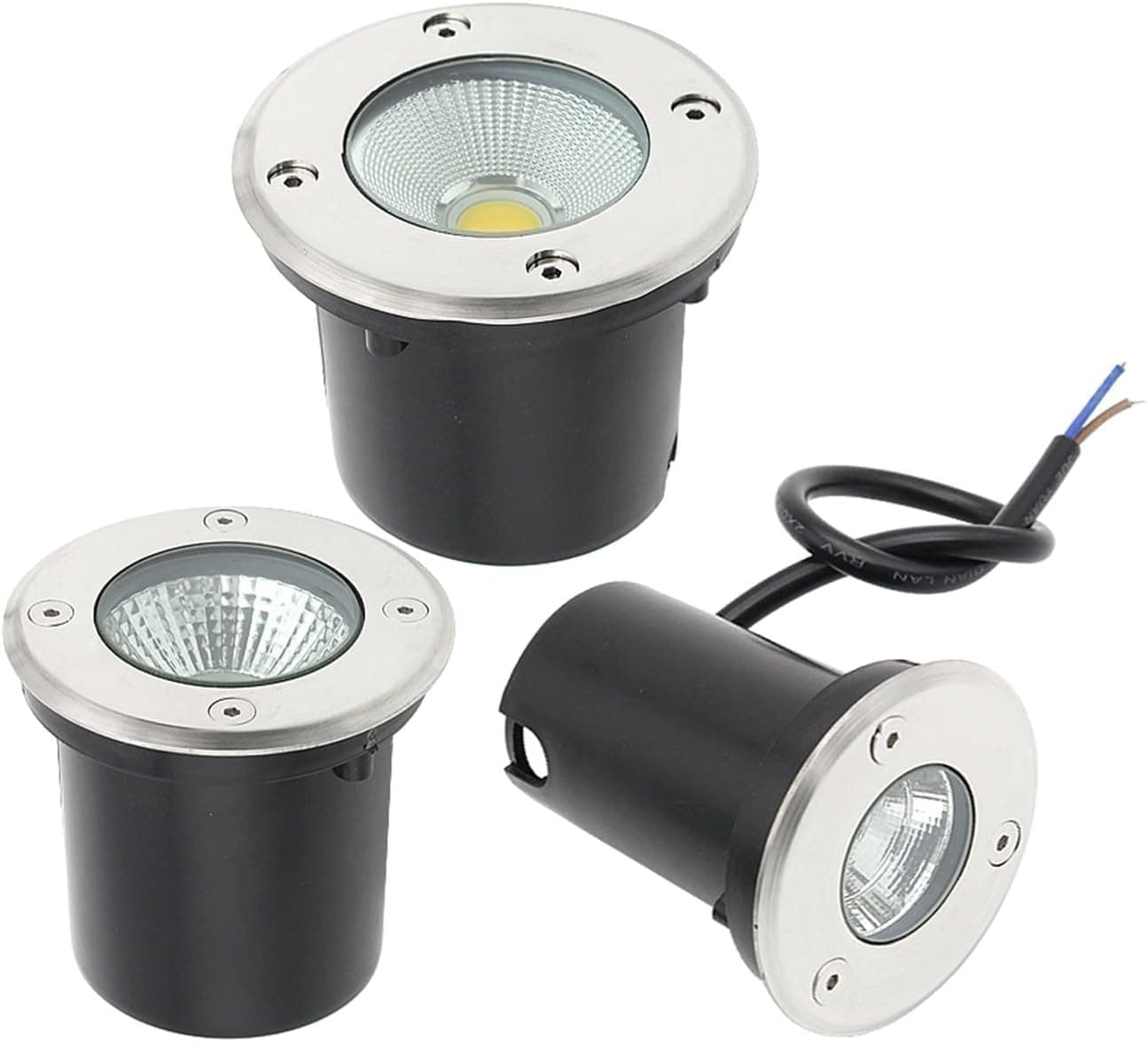 GU-10 LED Changeable Underground interlock Light LED Outdoor Ground Light Garden Path Buried Yard Lamp AC85-265V IP65 (round)