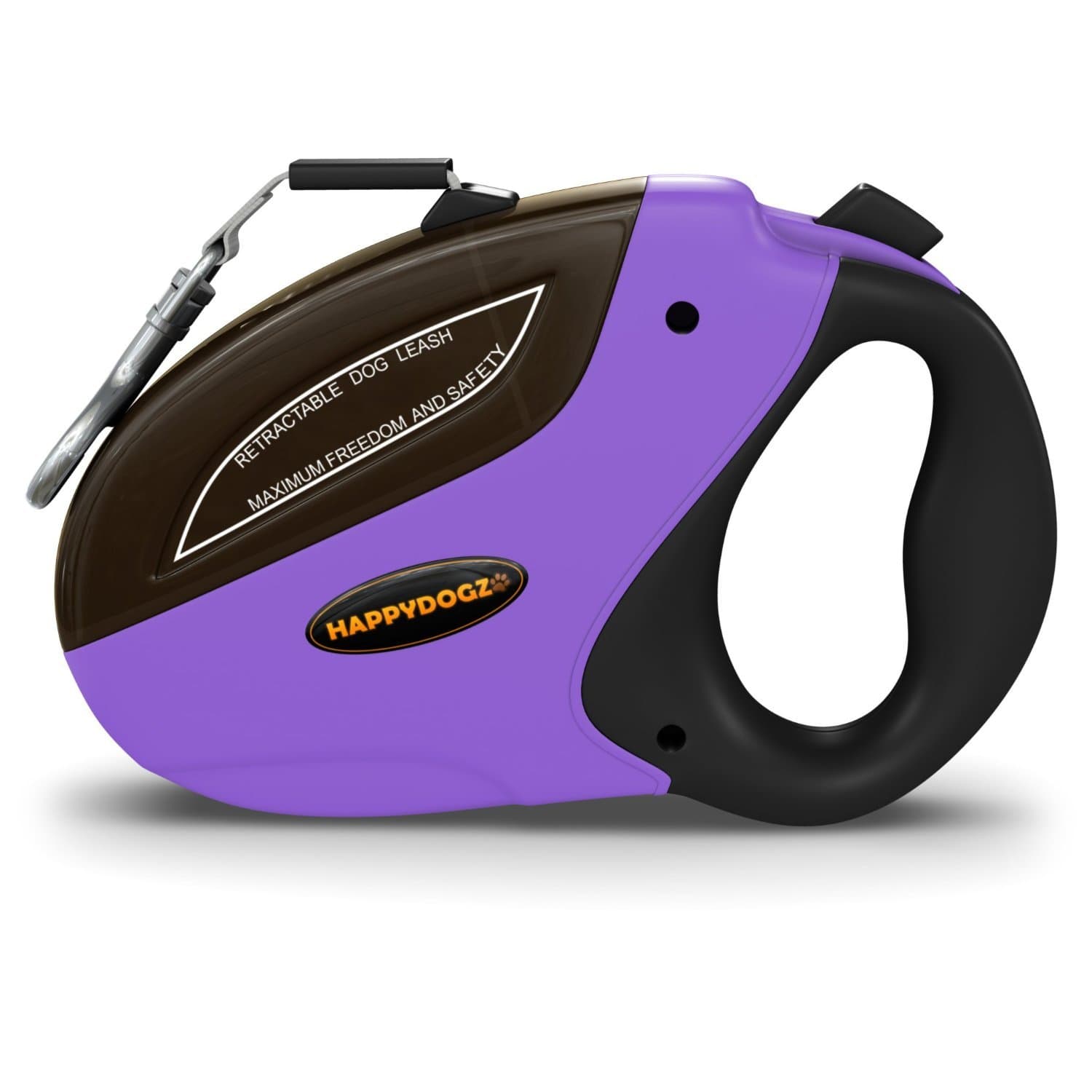 Security Pro Retractable Dog Leash - Smooth Retraction, Strong Locking Mechanism and a Comfortable Ergonomic Design - No Tangle Nylon Lead Extends Up to 16 feet- For Small to Medium Dogs Up to 44lbs