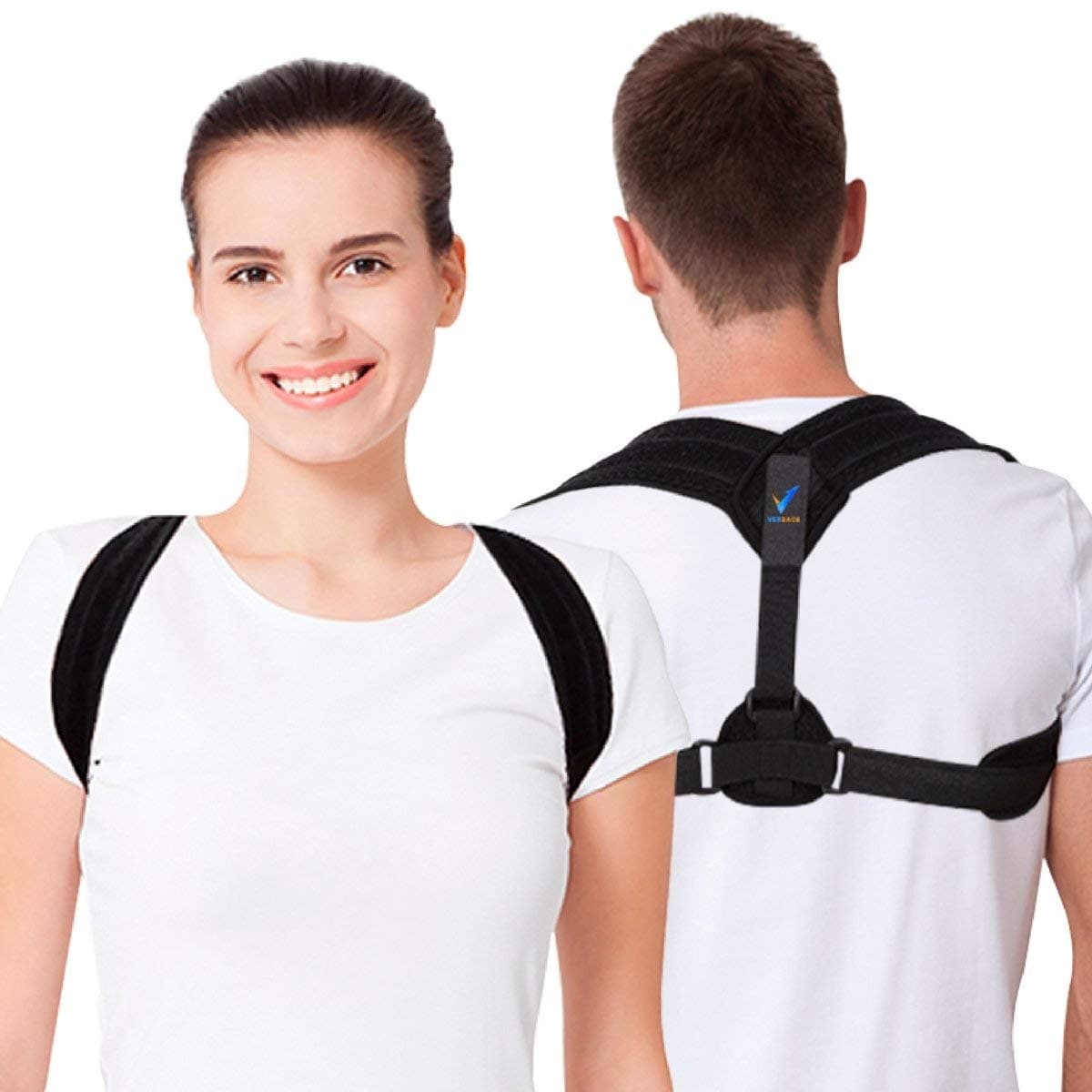 Back Posture Corrector for Women and Men by Verback - Effective Back Straightener for Shoulder Support – Comfortable Clavicle Brace to Discreetly Use Everywhere