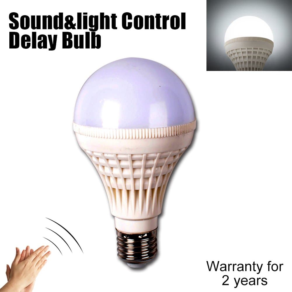 E27 Sound Light Control Led Bulb Lights 3w 5w SMD5050 Led Lamp Voice Activated Intelligent Motion Automatic Smart Detection Led Sensor Global Corridor Stairway Washroom Lamp Delay Switch (3)