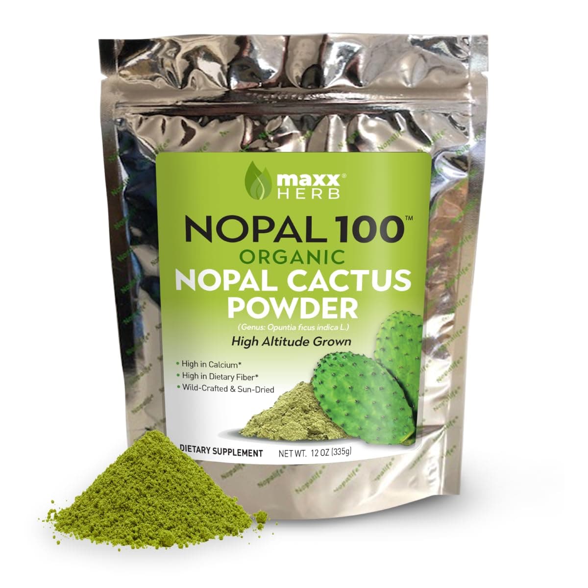 Maxx Herb Organic Nopal Cactus Powder, for Healthy Digestion & Immune Support...