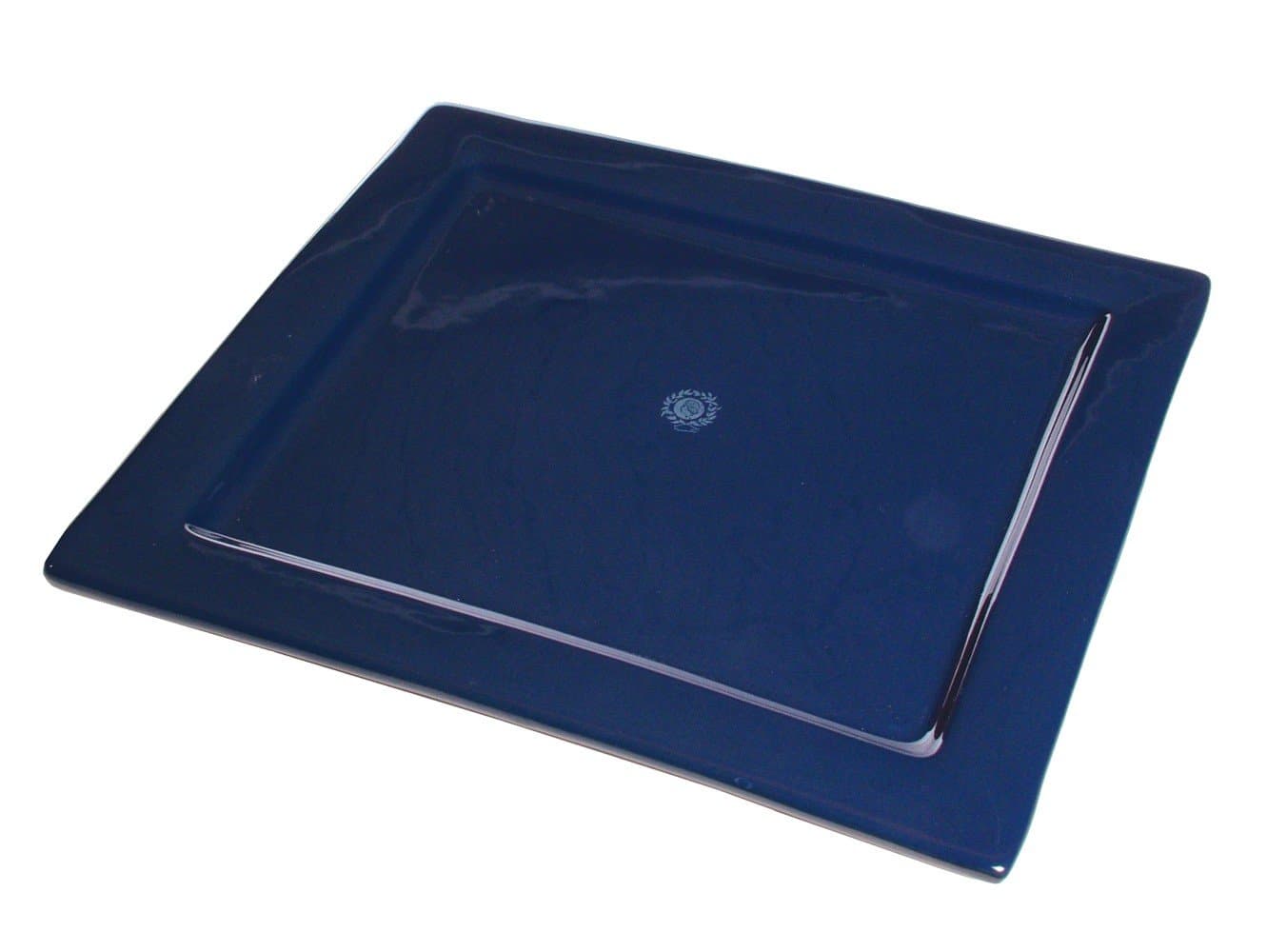 MammaRo Large Rectangle Plate, 11.8-Inch by 10.3-Inch by 1-Inch, Blue