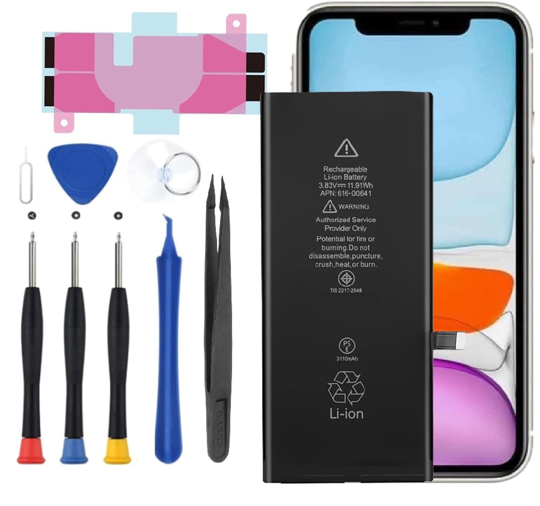 Battery for iPhone 11, Upgraded New Phone 11 Battery Replacement Compatible with iPhone 11 A2111 A2221 A2223 with Professional Repair Tools Kit
