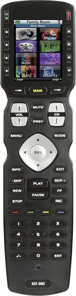 UNIVERSAL REMOTEMX-990 Complete Control IR/RF Remote with Color LCD Screen, Black (MX990)