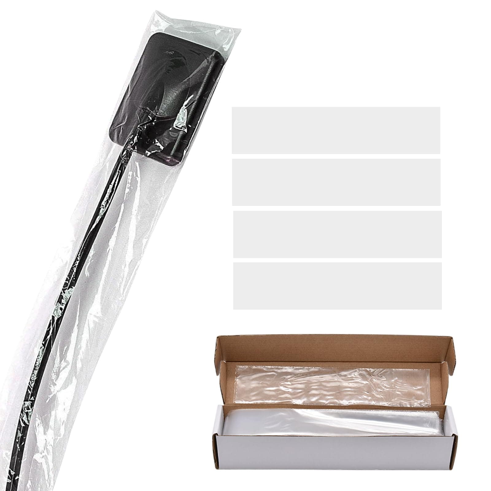Dental Digital X-Ray Sensor Covers, Disposable Protective Sleeves for Dental Imaging & Sensor Guide, 8" x 1-3/4", 500 Pcs/Box