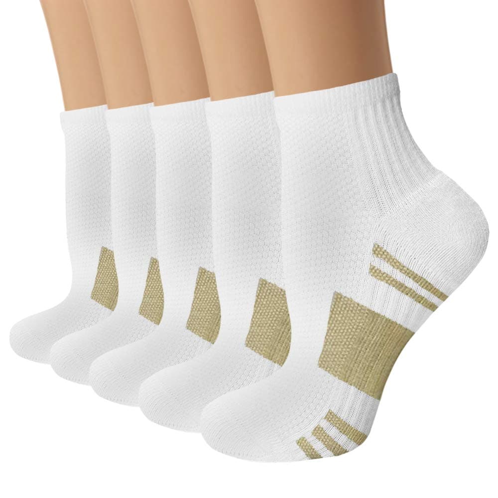 Copper Compression Socks for Men & Women Circulation- Arch Ankle Support for Athletic Running Medical Cycling