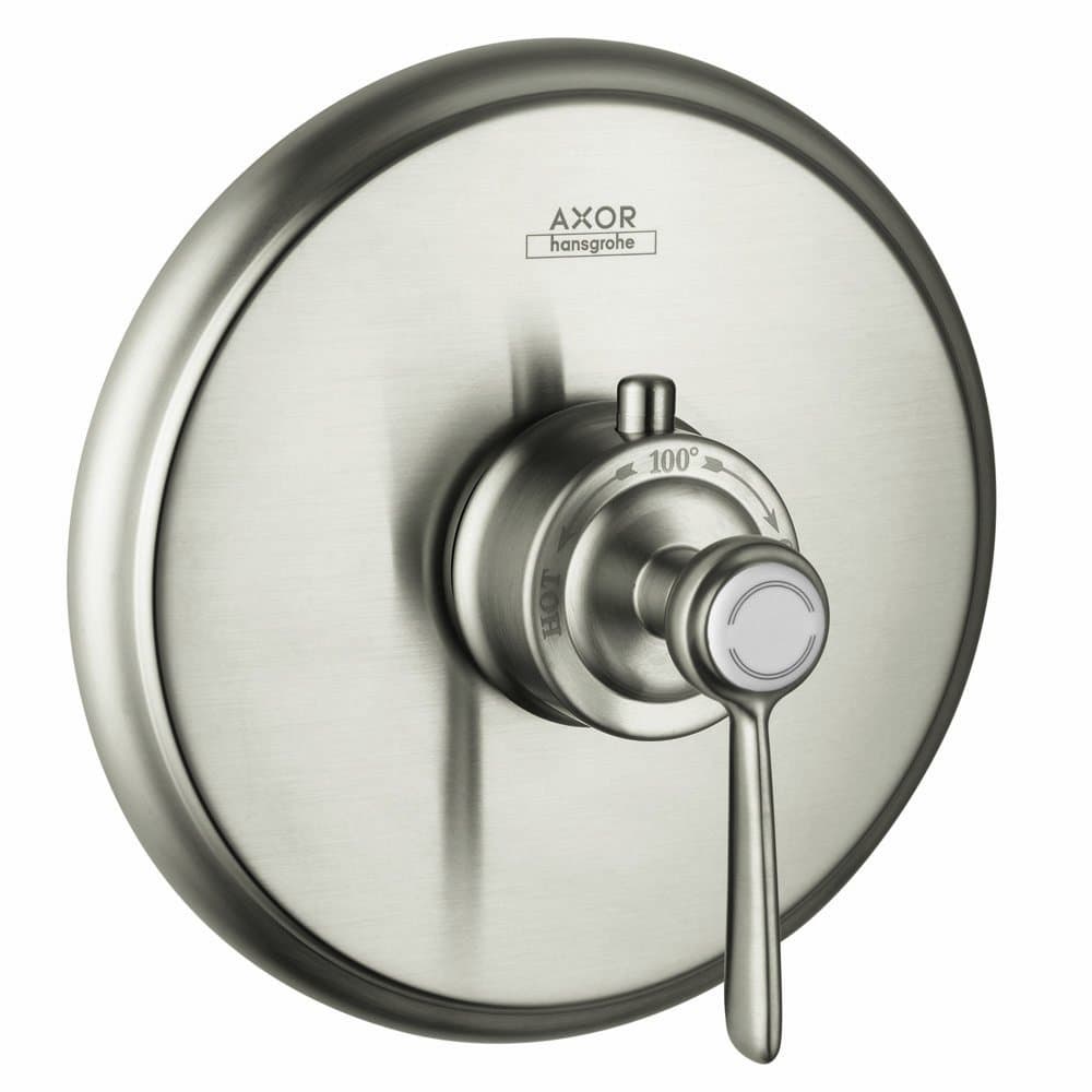 AXORMontreux Classic Timeless Auto Temperature Control 1-Handle 7-inch Wide Thermostatic Shower Trim for Rough-in Valve in Brushed Nickel, 16824821