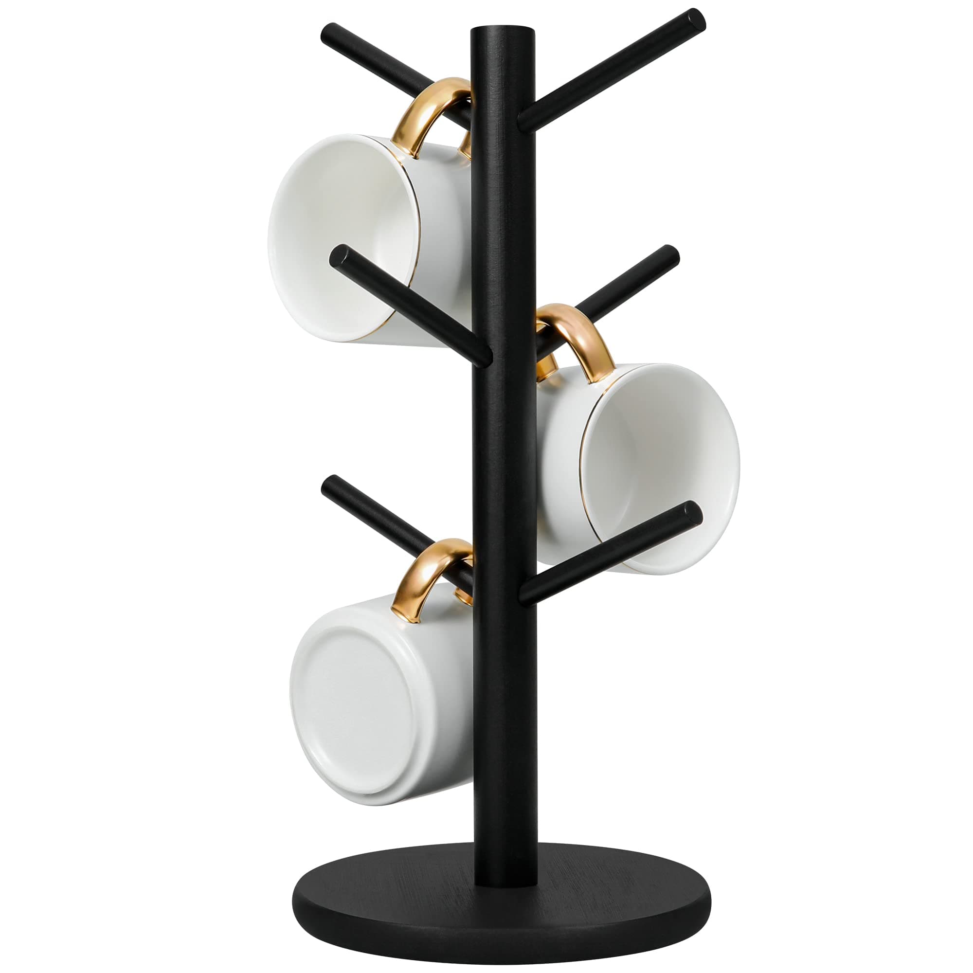 MyLifeUNIT Mug Holder Tree, Coffee Cup Holder with 6 Hooks (Black) | MyLifeUNIT, Mug Holder Tree, Coffee Cup Holder, 6 Hooks, Black