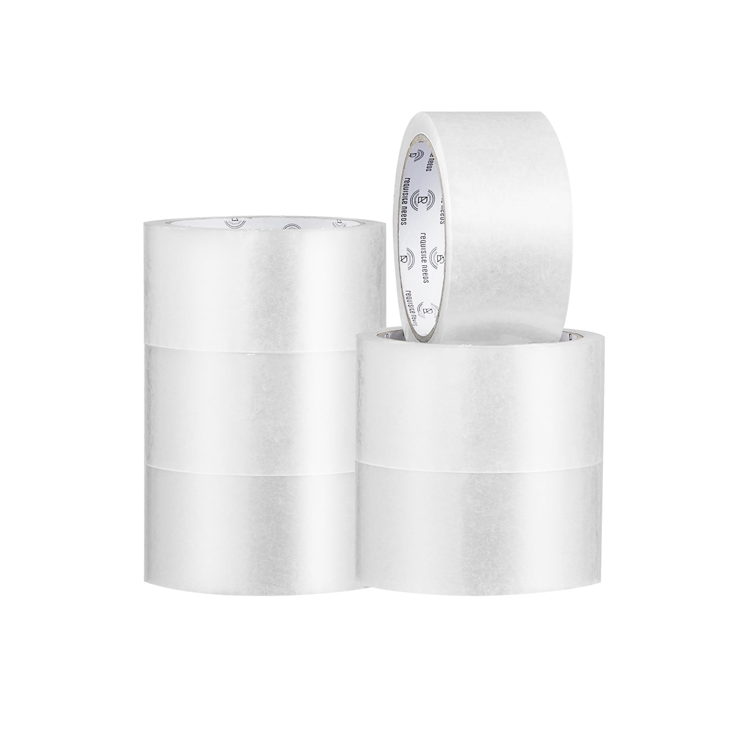 REQUISITE NEEDS Heavy Duty Strong Packaging Tape, Great For Packing, Shipping & Moving, 6 Roll (Clear, 48MM x 66M)