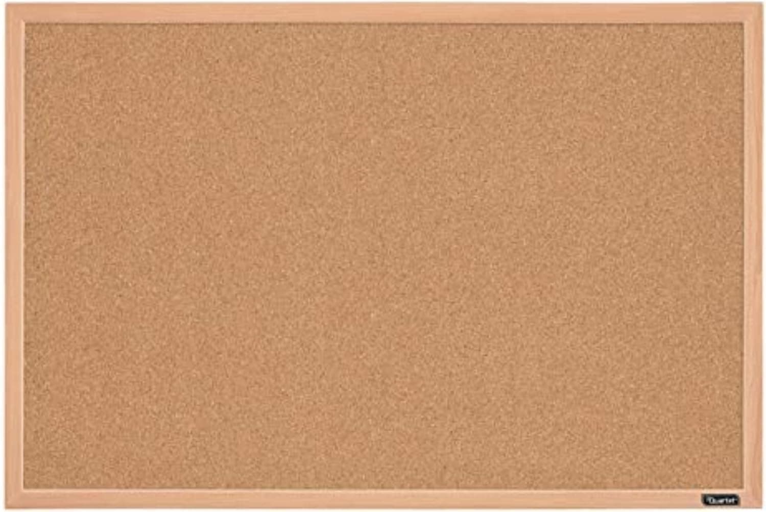Quartet Cork Board Bulletin Board, 23" x 35" Framed Corkboard, Oak Frame, Decorative Hanging Pin Board, Perfect for Office & Home Decor, Home School Message Board or Vision Board (35-380352)
