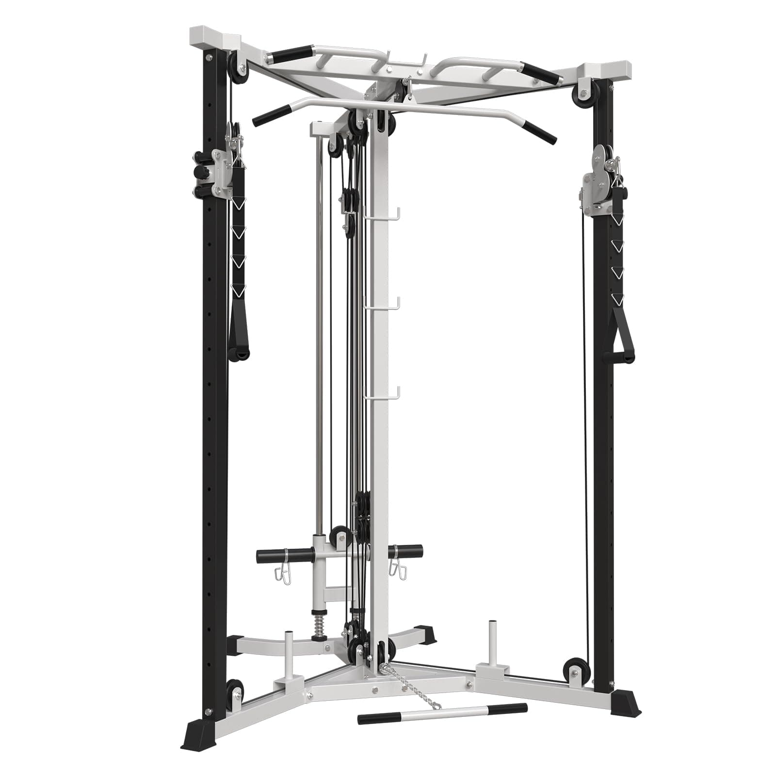Cable Crossover Machine, syedee Functional Trainer with 17 Height Positions, Cable Fly Machine,350lbs Home Gym Equipment with Weight Pulley System, Pull-Up Bar, Cable Bar, and Lat Pull Down System