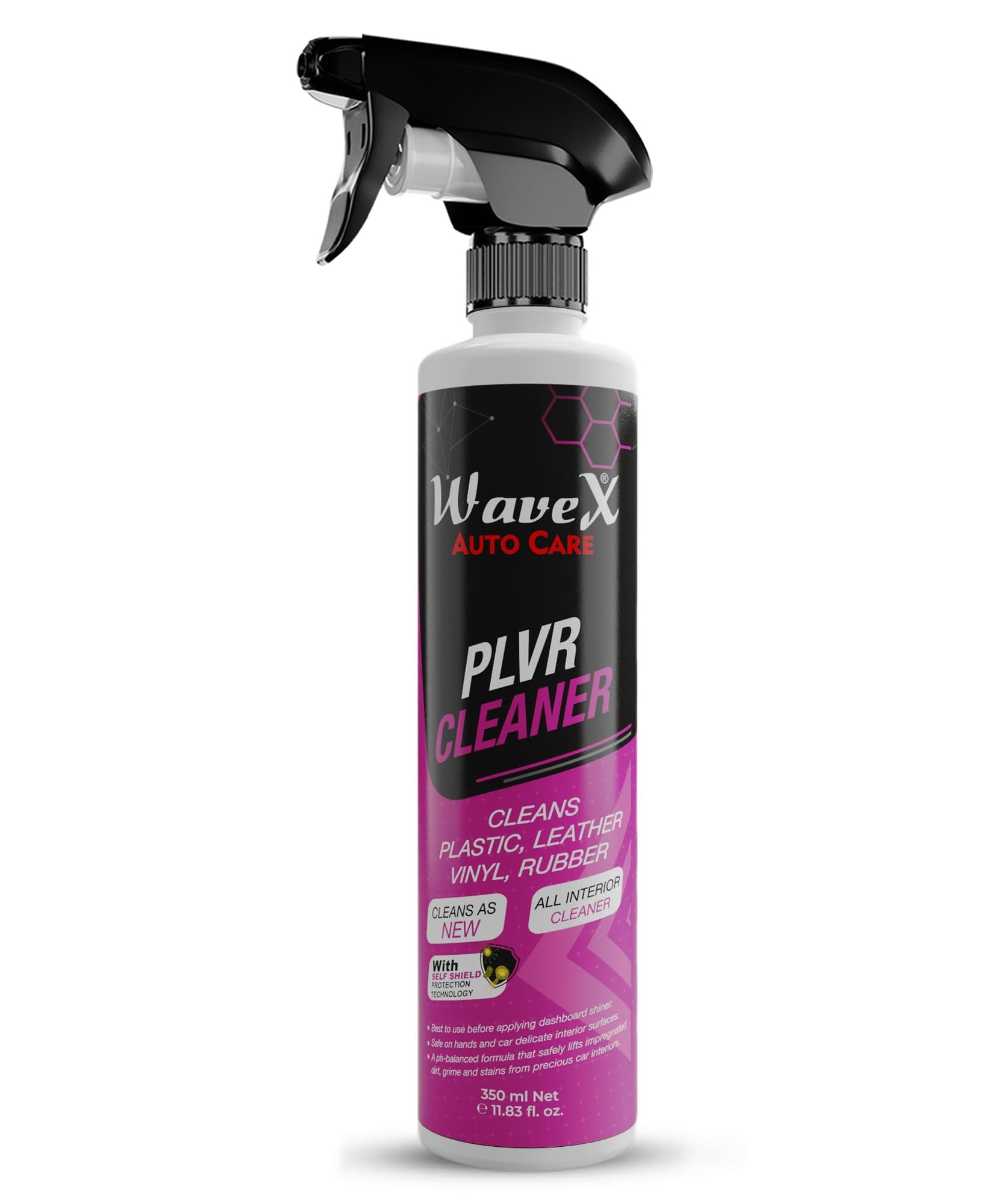 Wavex Car Interior Cleaner 350ml | Interior Cleaner for Plastic, Leather, Vinyl & Rubber | Important Car Cleaning Accessories, Works well as a Dashboard & Leather Seat Cleaner