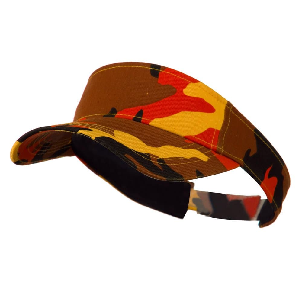Magic Camouflage Sports Visor - Orange OSFM