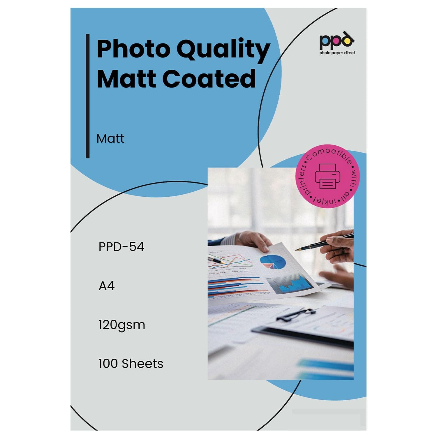 PPD A4 Inkjet 120 G Matt Coated -100 Sheet
