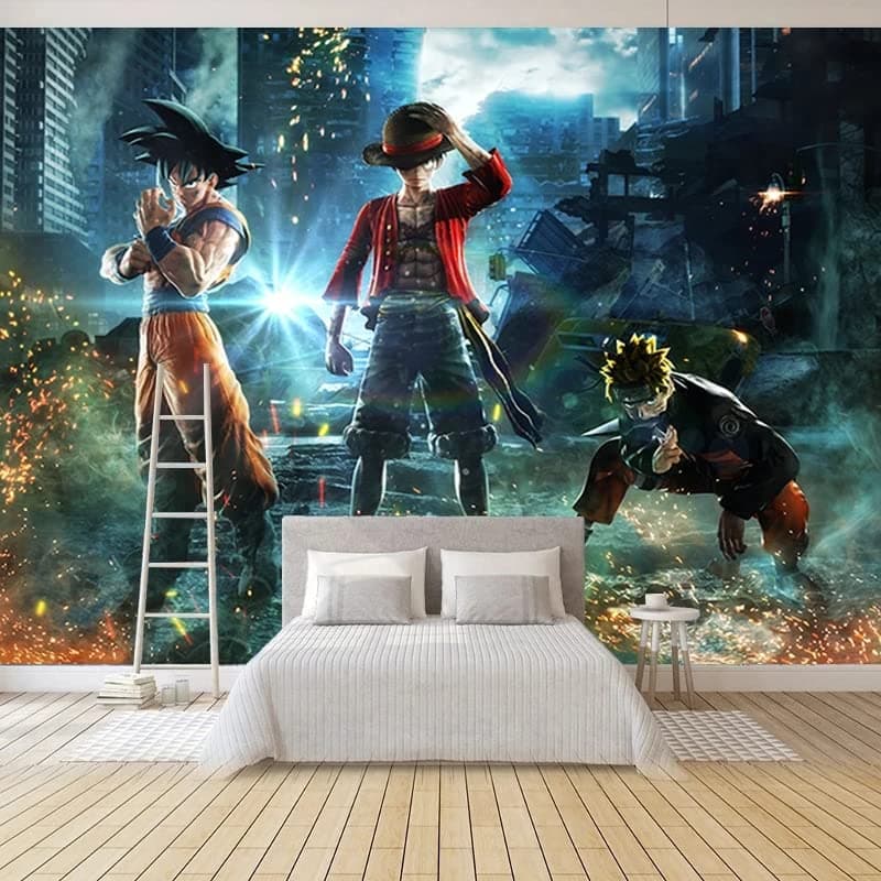 Custom Size Wall Murals,Cartoon Anime Characters,Removable Peel and Stick Self-Adhesive Wall Murals Large Photo Wallpaper