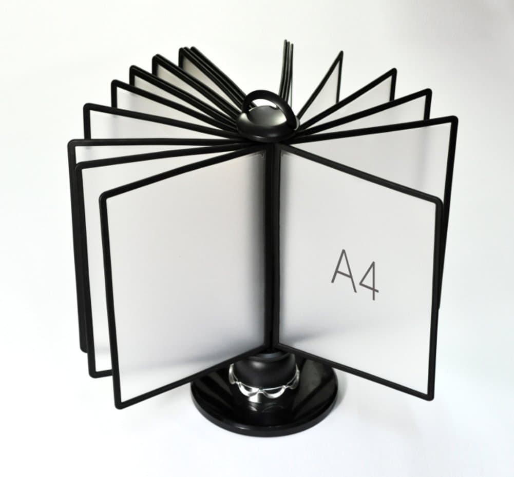 KASSRTMDN Flip Page Storage Rack,Rotary File Information Display Stand 8 * 20 * 17inch