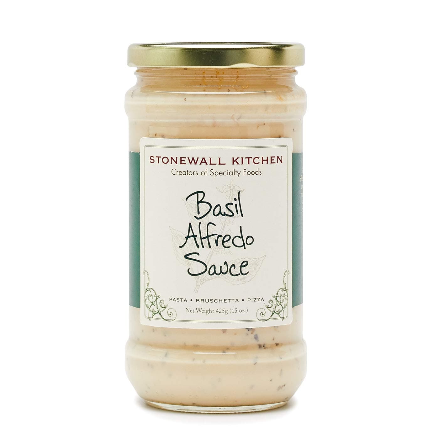 Stonewall Kitchen Basil Alfredo Sauce, 15 Ounces