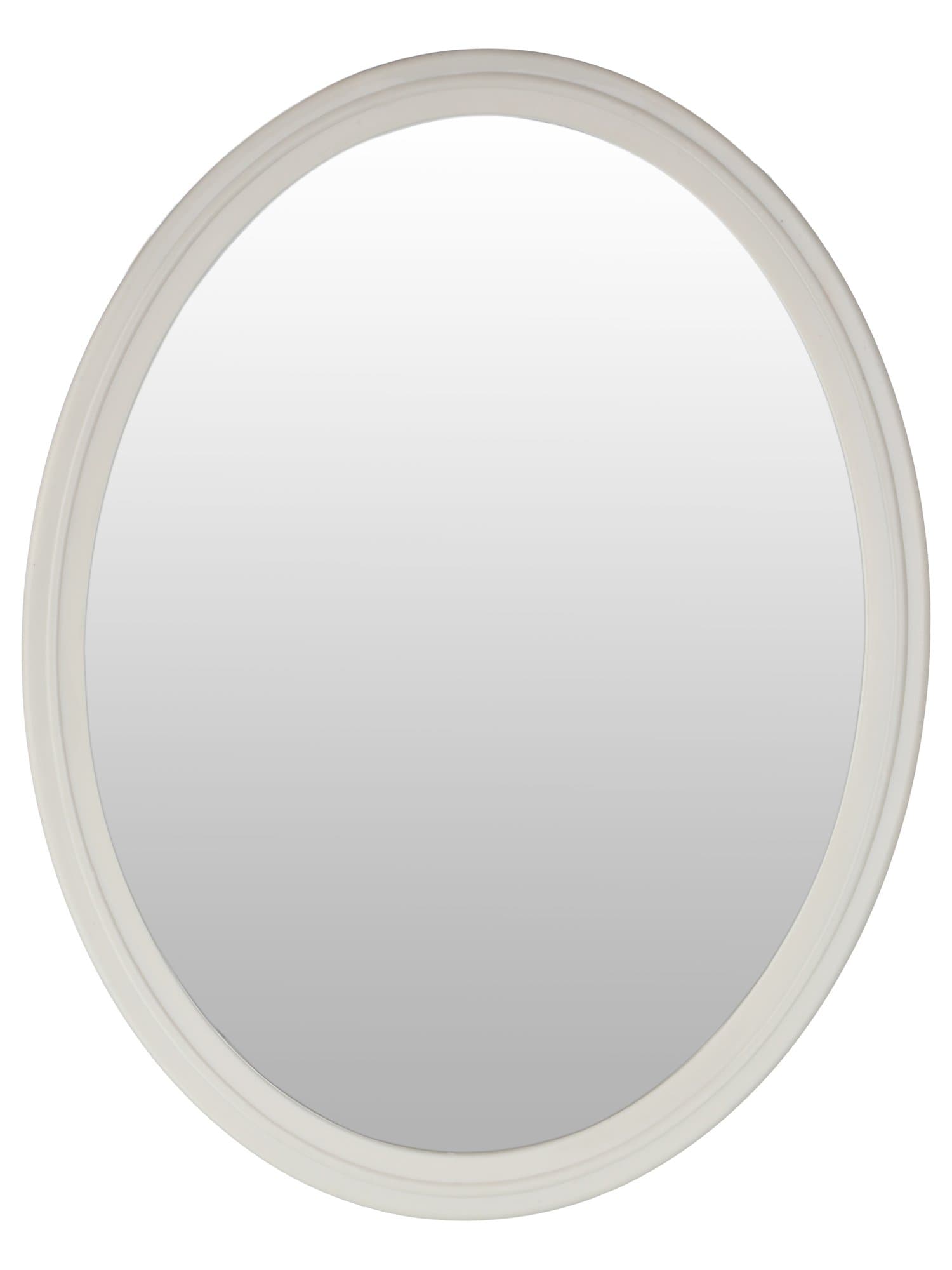Fantasy Mirror Plastic In Oval Shap, Wall Mount, Framed, Grey