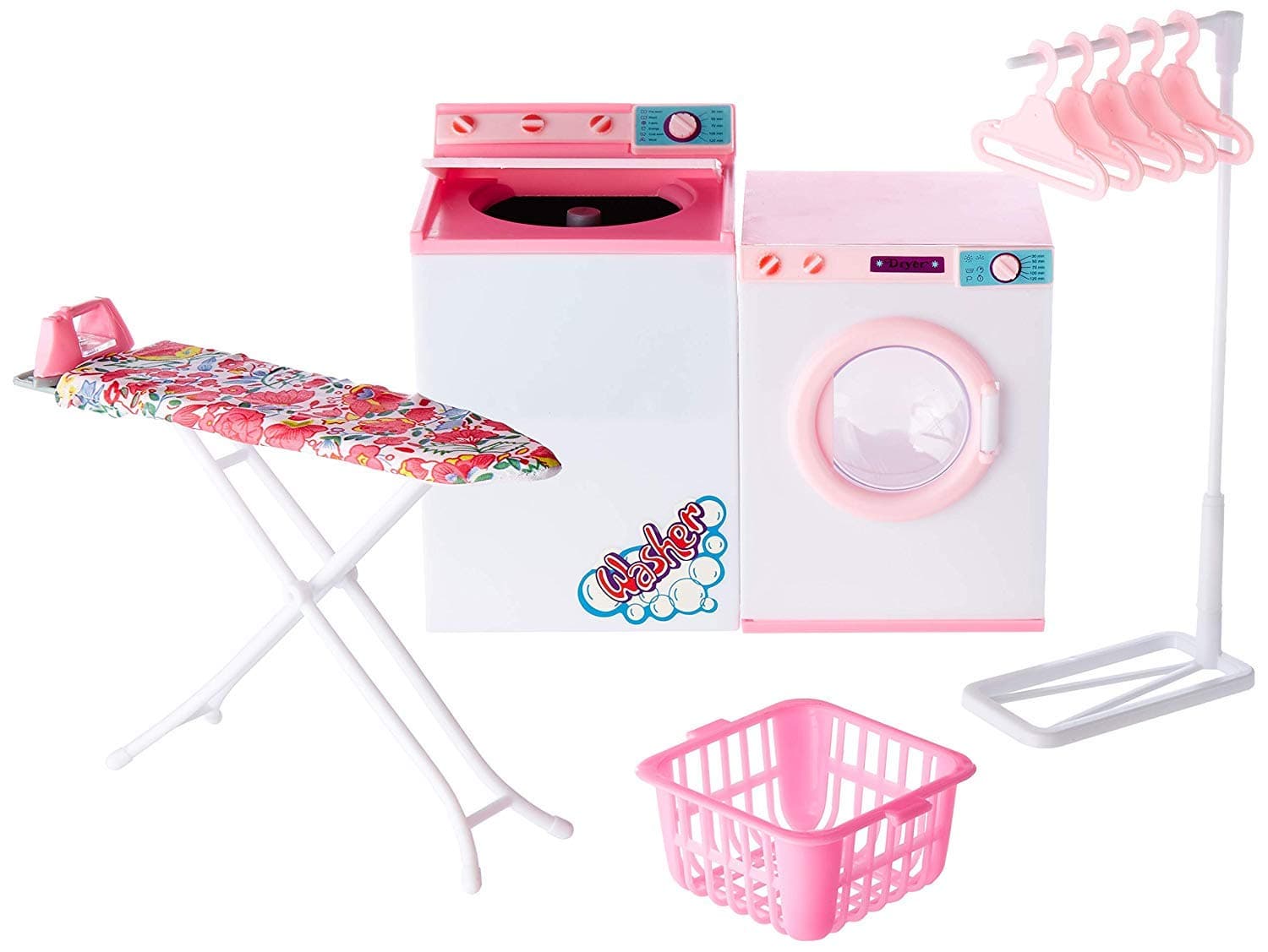Ivory Laundry Room with Iron & Ironing Table Playset