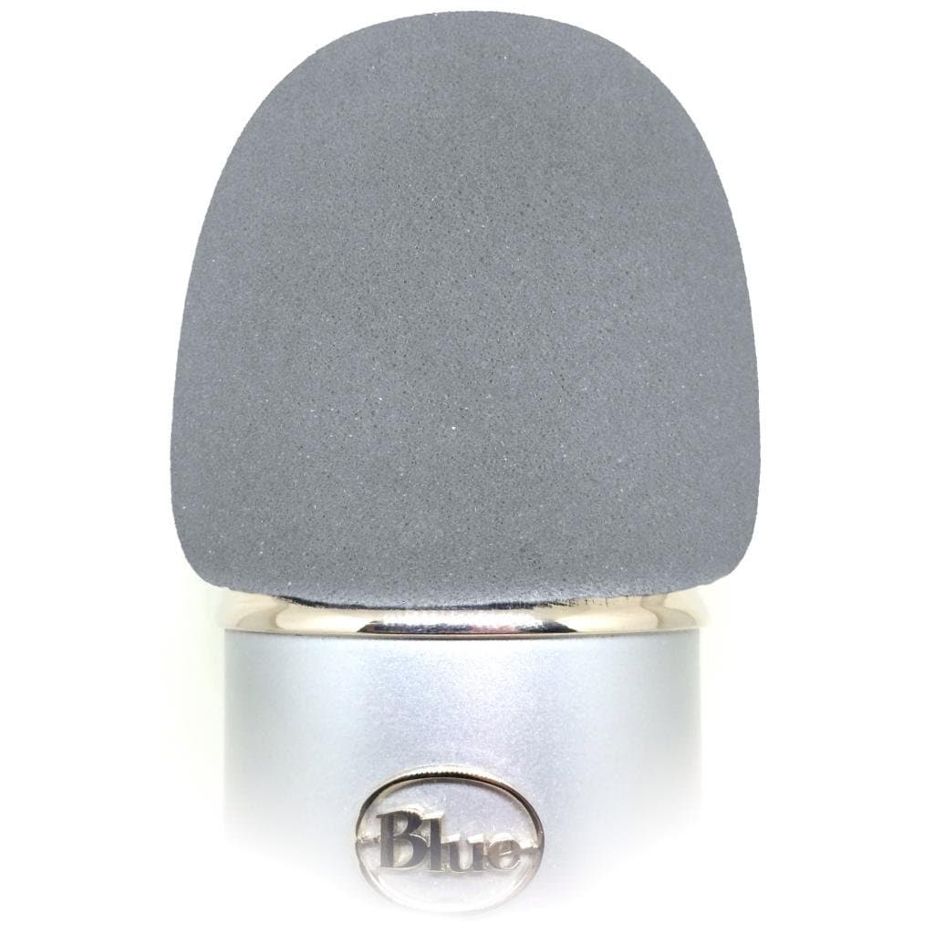 Foam Windscreen for Blue Yeti, MXL, Audio Technica, and Other Large Microphones - Gray