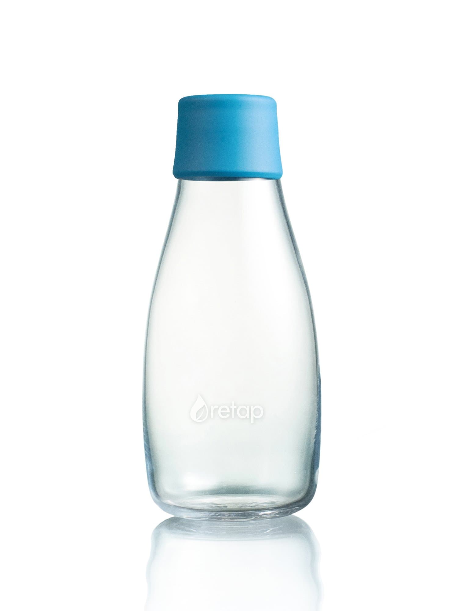 Retap Glass Water Bottle, Light Blue, 0.3 / Small