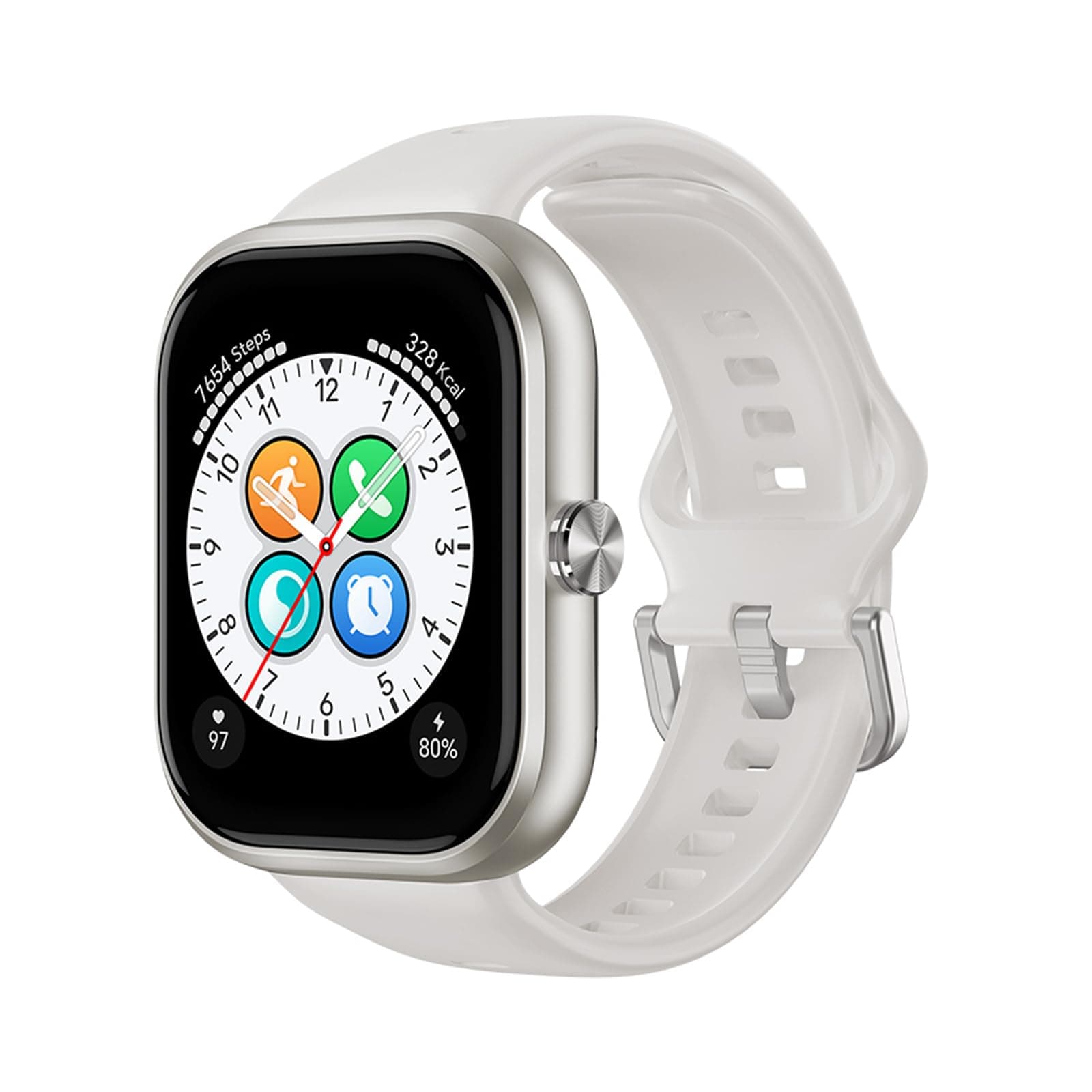 CHOICE Smart Watch, 1.95 inch AMOLED, Spo2, Bluetooth Calling, GPS, 12 Days Standy,5ATM, Compatible with Android and iOS, White