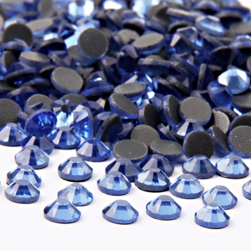 beadsland Crystal Hotfix Rhinestone,Machine Cut Stone 1440pcs/pkg (Lt.Sapphire,SS16/4mm)
