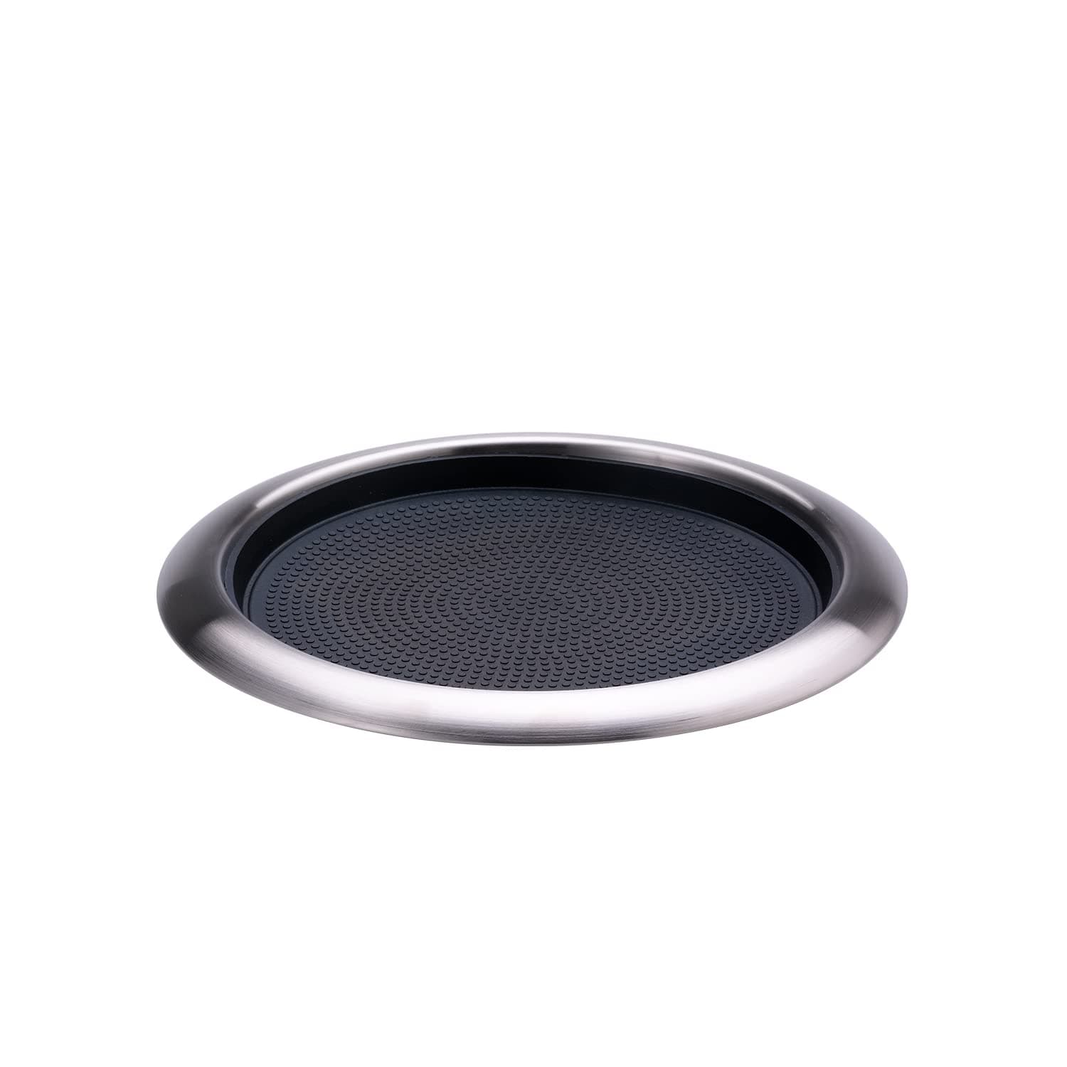 Service Ideas TR119RI Tray with Removable Insert, 9" Round, Stainless Steel