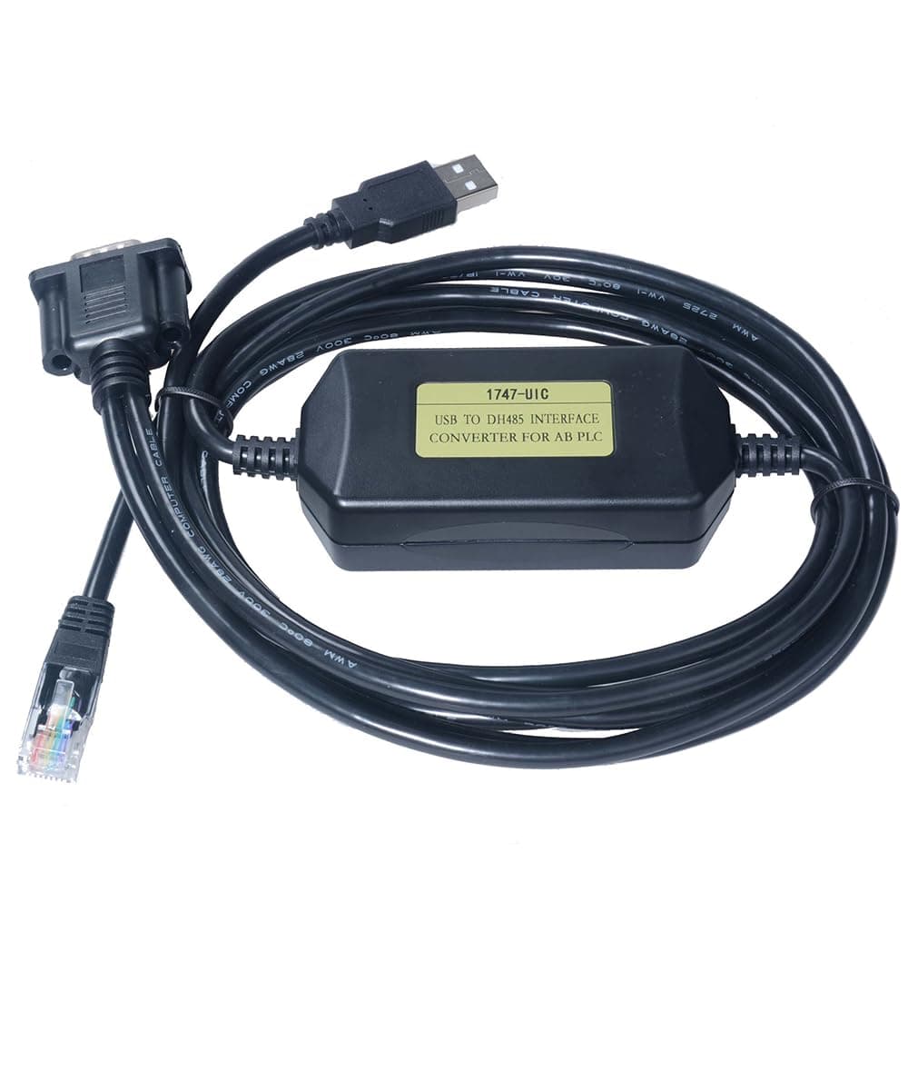 PLC Programming Cable Compatible with AB 1747-UIC USB to DH485 RS485 RS232 Interface Converter