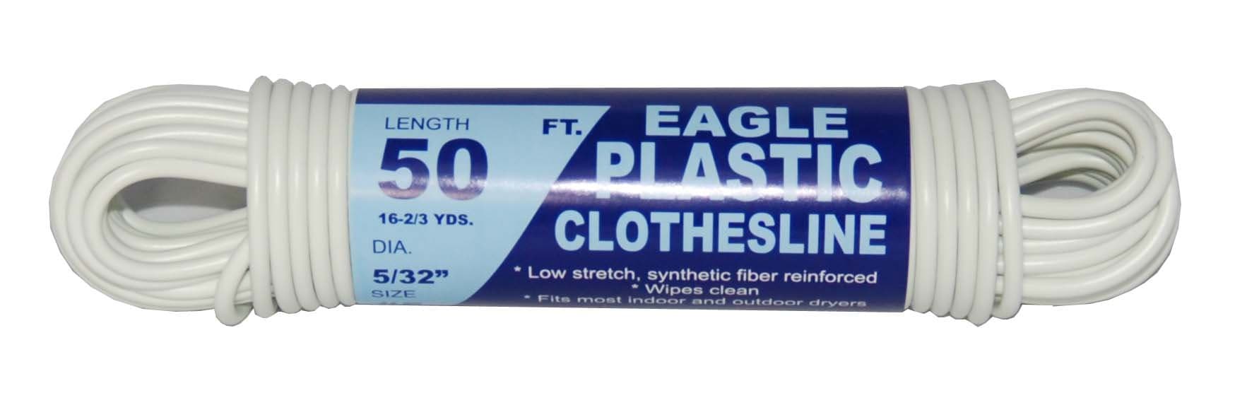 T.W Evans Cordage Co. 775-050-03 Eagle Plastic Clothesline, 5/32-Inch x 50-Feet