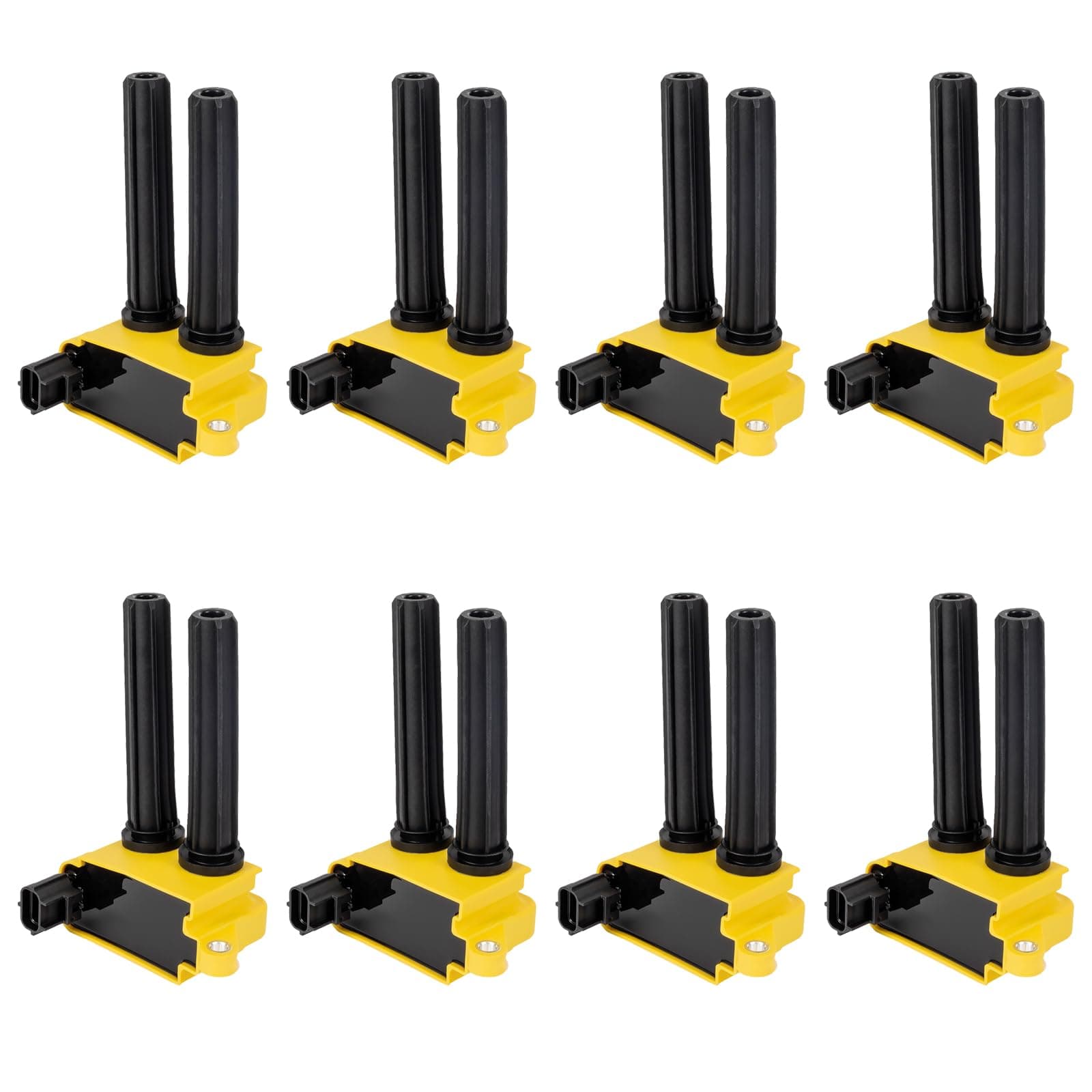ENA Set of 8 Yellow Ignition Coil Pack V8 5.7L Compatible with Chrysler Dodge Ram Jeep 300 Aspen Challenger Durango Magnum Charger Commander Grand Cherokee 2005-2020 Coils for UF504 C1526 56029129AA