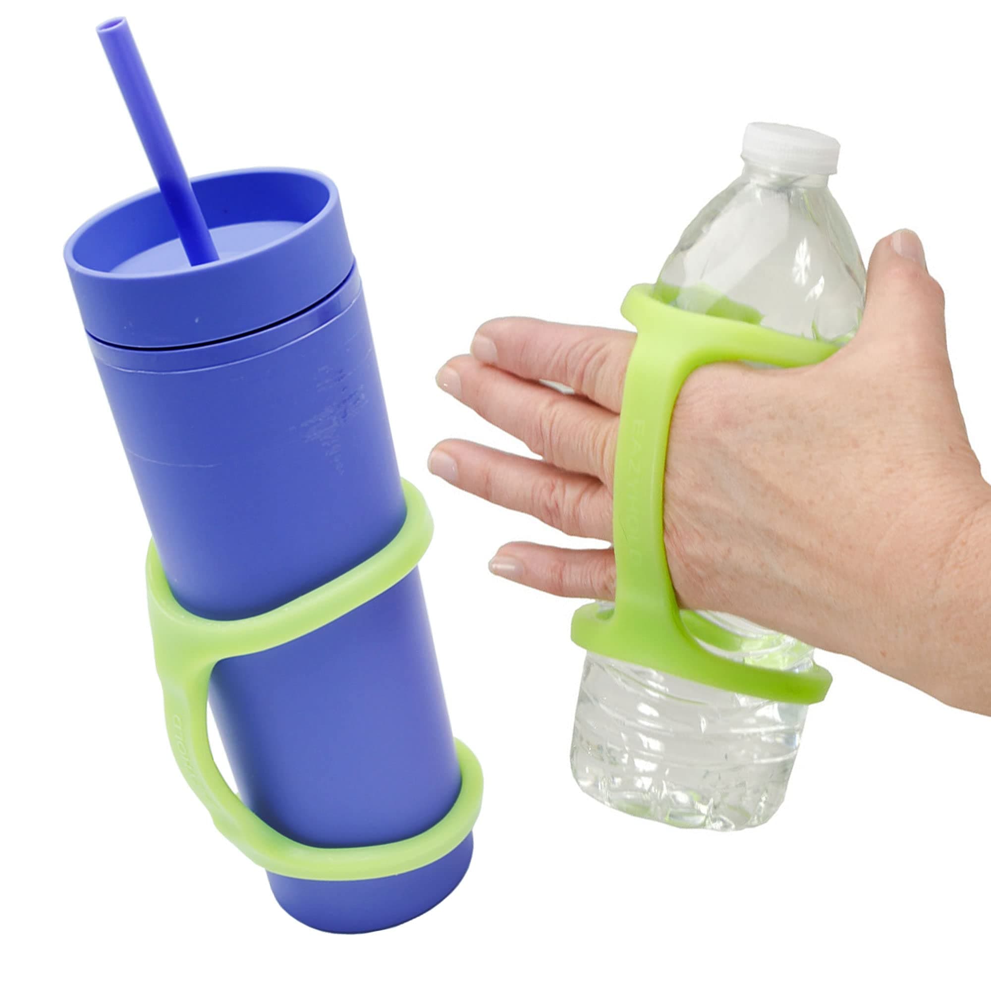 EazyHold Sippy Cup/Baby Bottle Holder, No Spill Sippy Cup Holder for Infant, Baby toddler-100% Silicone (2 Pack)