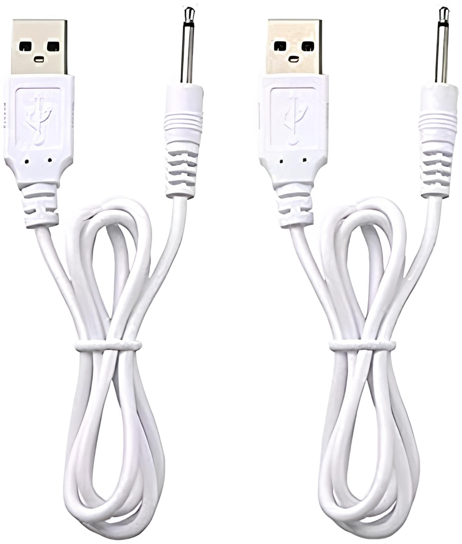 VibeMax (2 Pack) Massager Charger – Fast Charging USB Cable | 2.5mm DC Charger Cord
