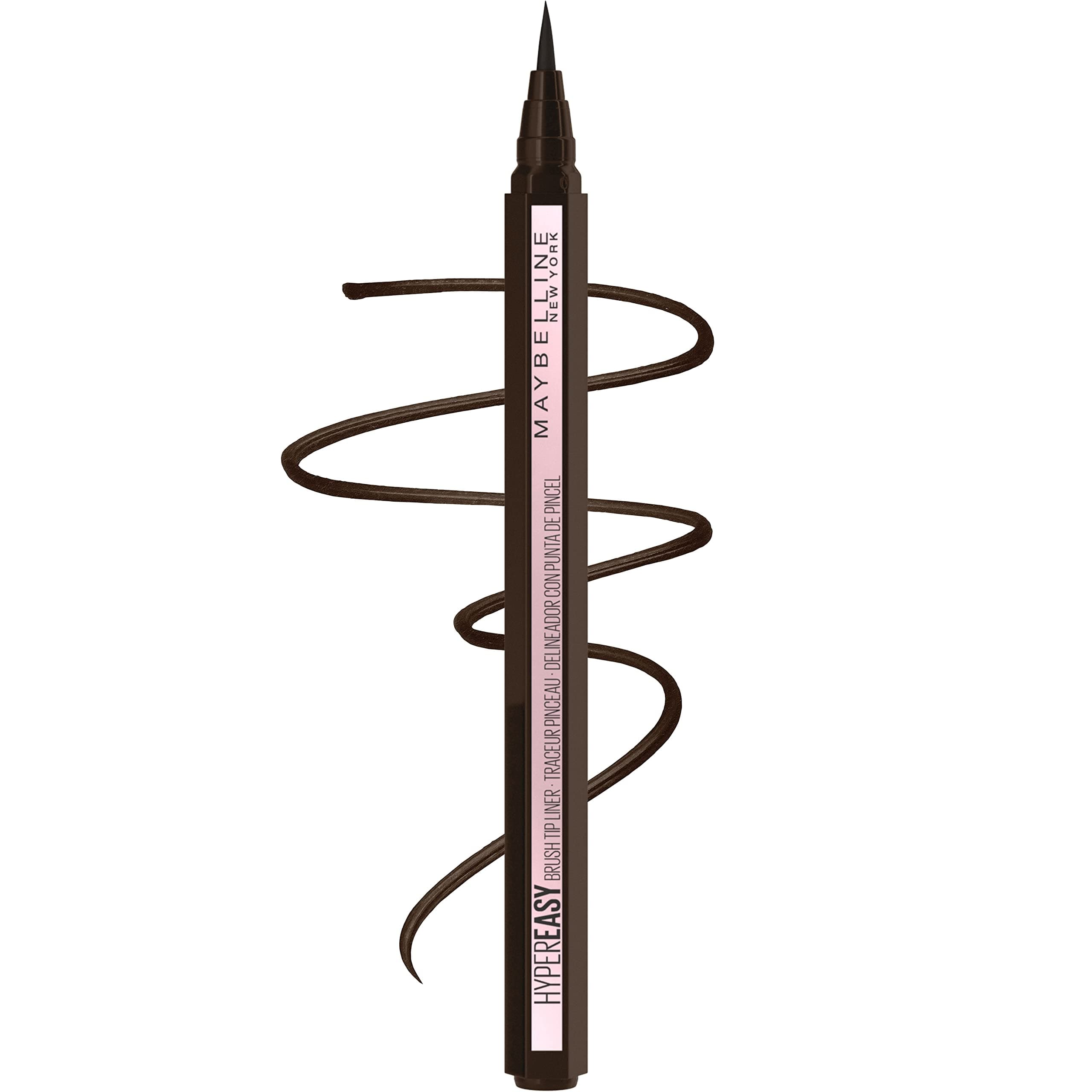 New York Hyper Easy Liquid Pen No-Skip Waterproof Eyeliner, Satin Finish, Pitch Brown