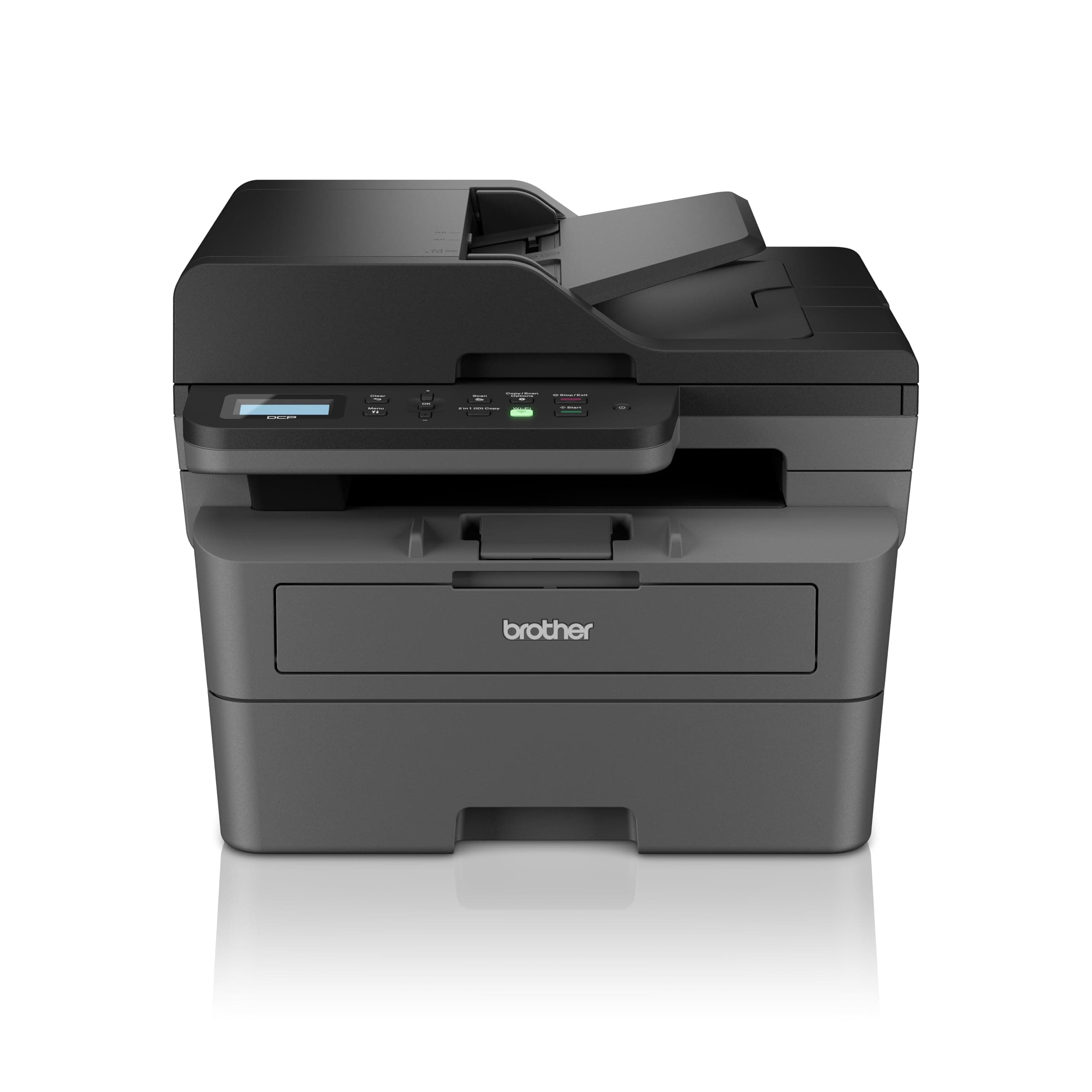 Brother DCP-L2640DW New Launch Auto Duplex Laser Printer, 34 PPM, Print Scan Copy, LCD Display, ADF, 256MB Memory, (WiFi WiFi Direct LAN USB), 250 Sheet Tray, 2 in 1 (ID) Copy Button,Free Installation